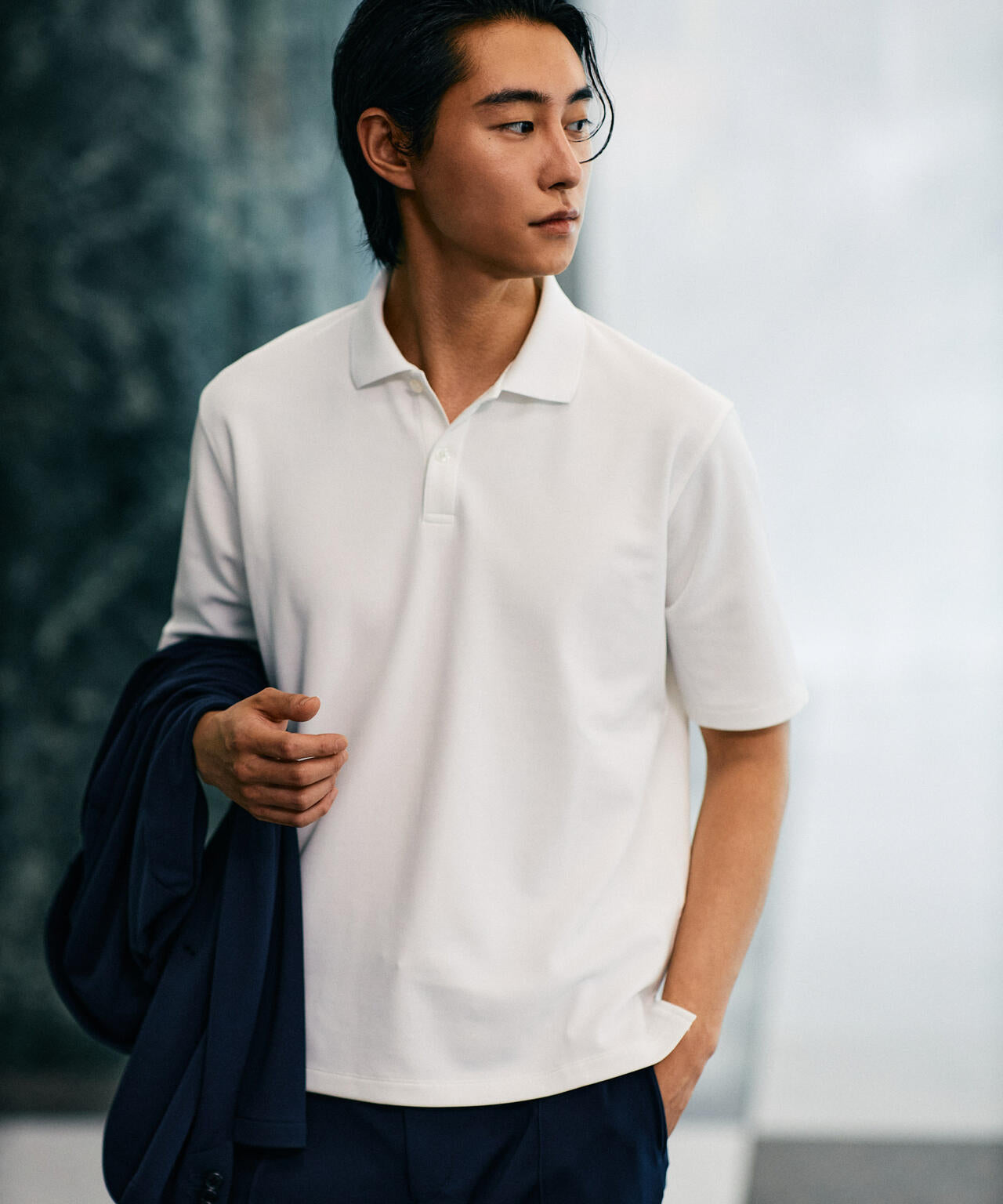 ｢N POLO｣AQUA RHYTHM(R)鹿の子ポロシャツ 半袖 6684224201