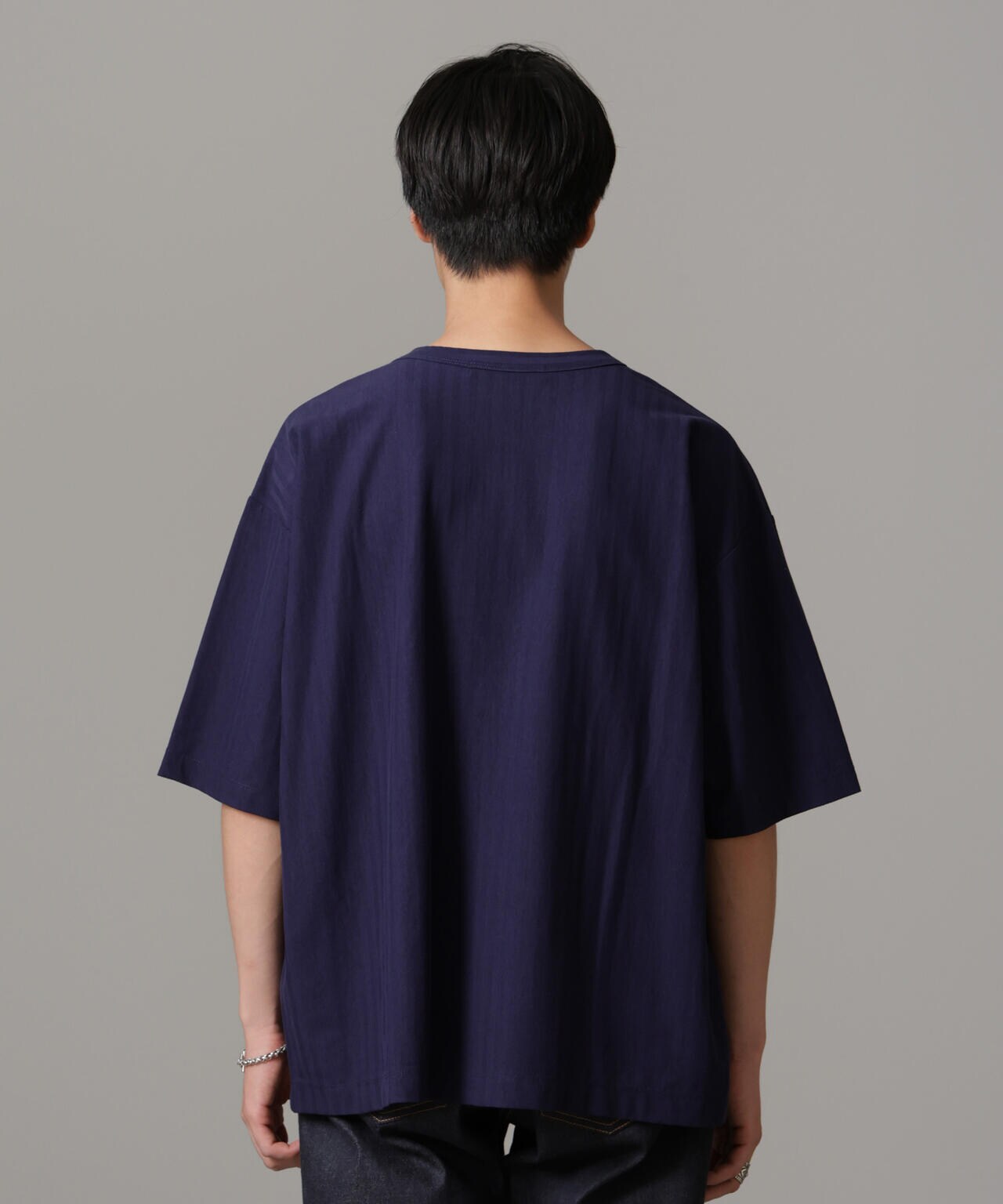 シャドーストライプハーフスリーブＴシャツ 6684224218