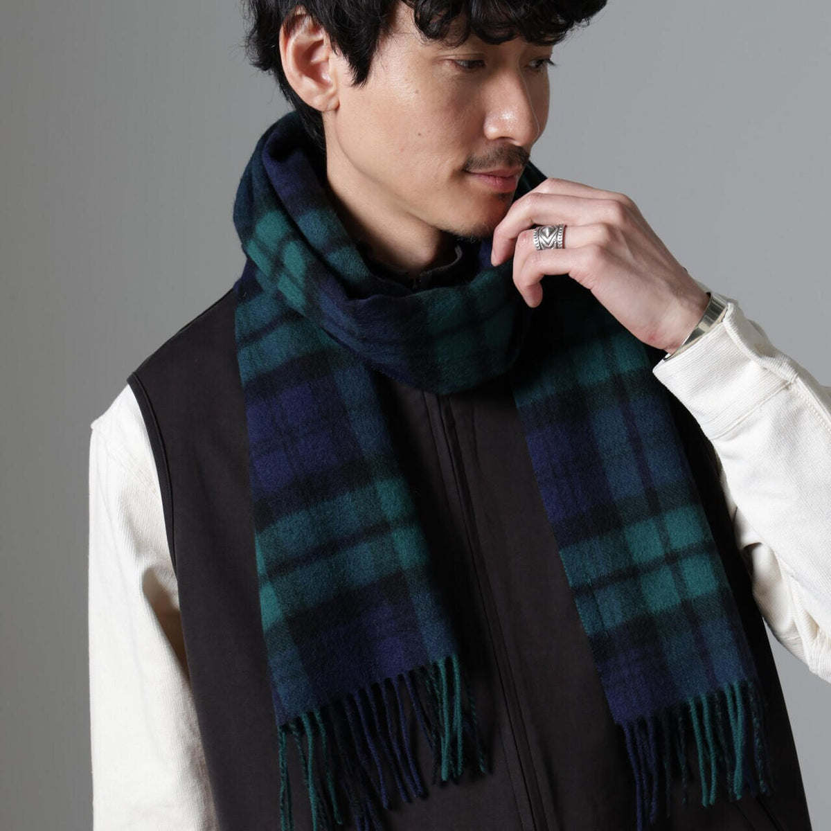 ポールスミス Paul Smith マフラー グレー メンズ レディース