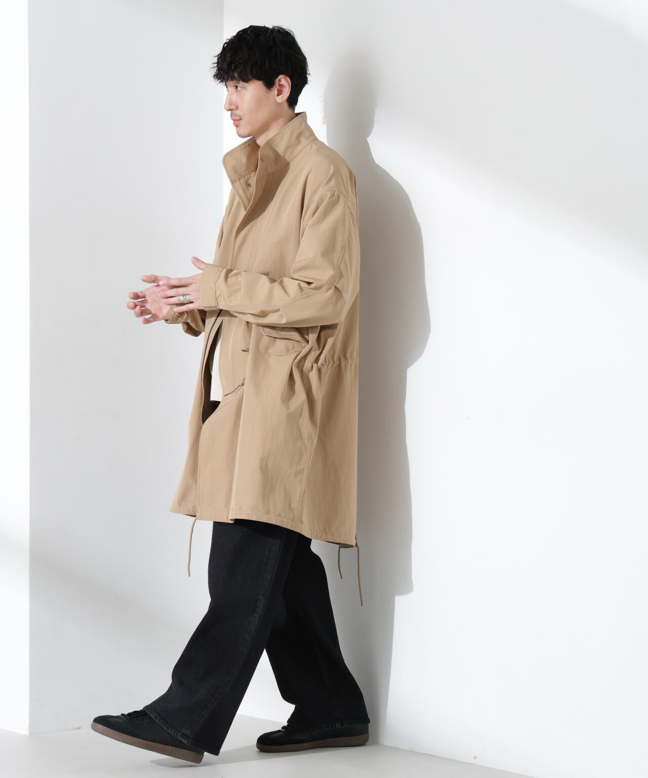 【即納！最大半額！】 ウェザー コート テール フィッシュ クロス ジャケット・アウター