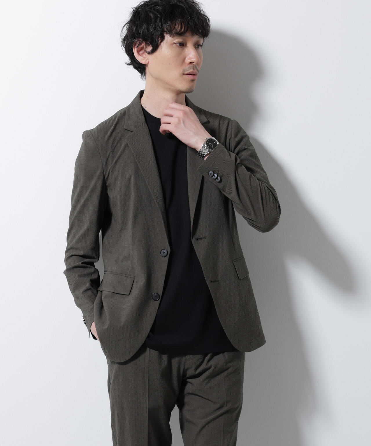 【はこぽす対応商品】 Damerino」DotAir(R) サッカー ストレッチ セットアップ / 吸水速乾 スーツ