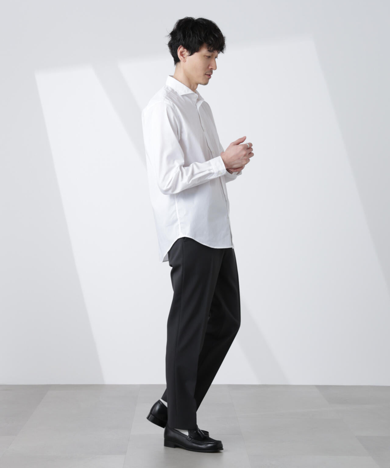 「ICE FLOW LINEN」カッタウェイシャツ 長袖 6685120207