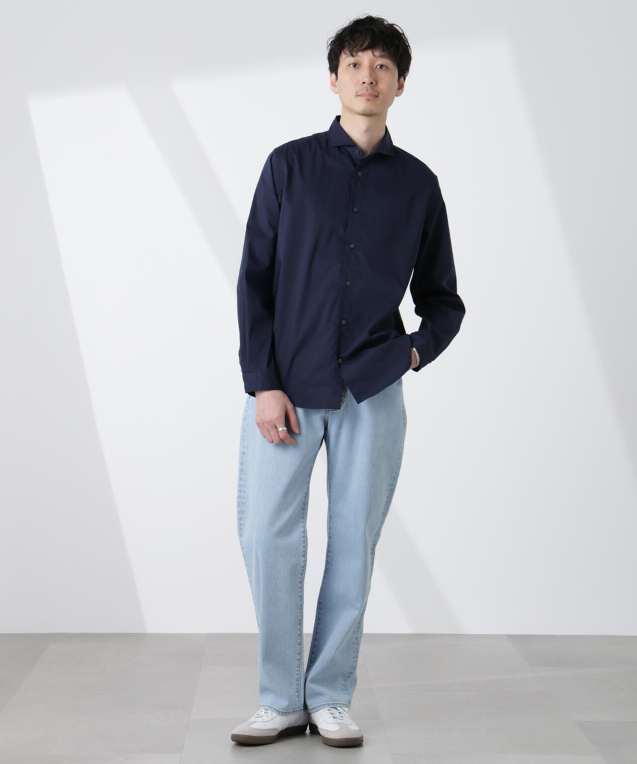 「ICE FLOW LINEN」カッタウェイシャツ 長袖 6685120207