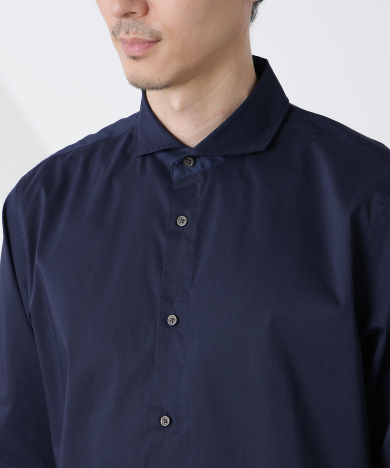ICE FLOW LINEN」カッタウェイ シャツ 長袖