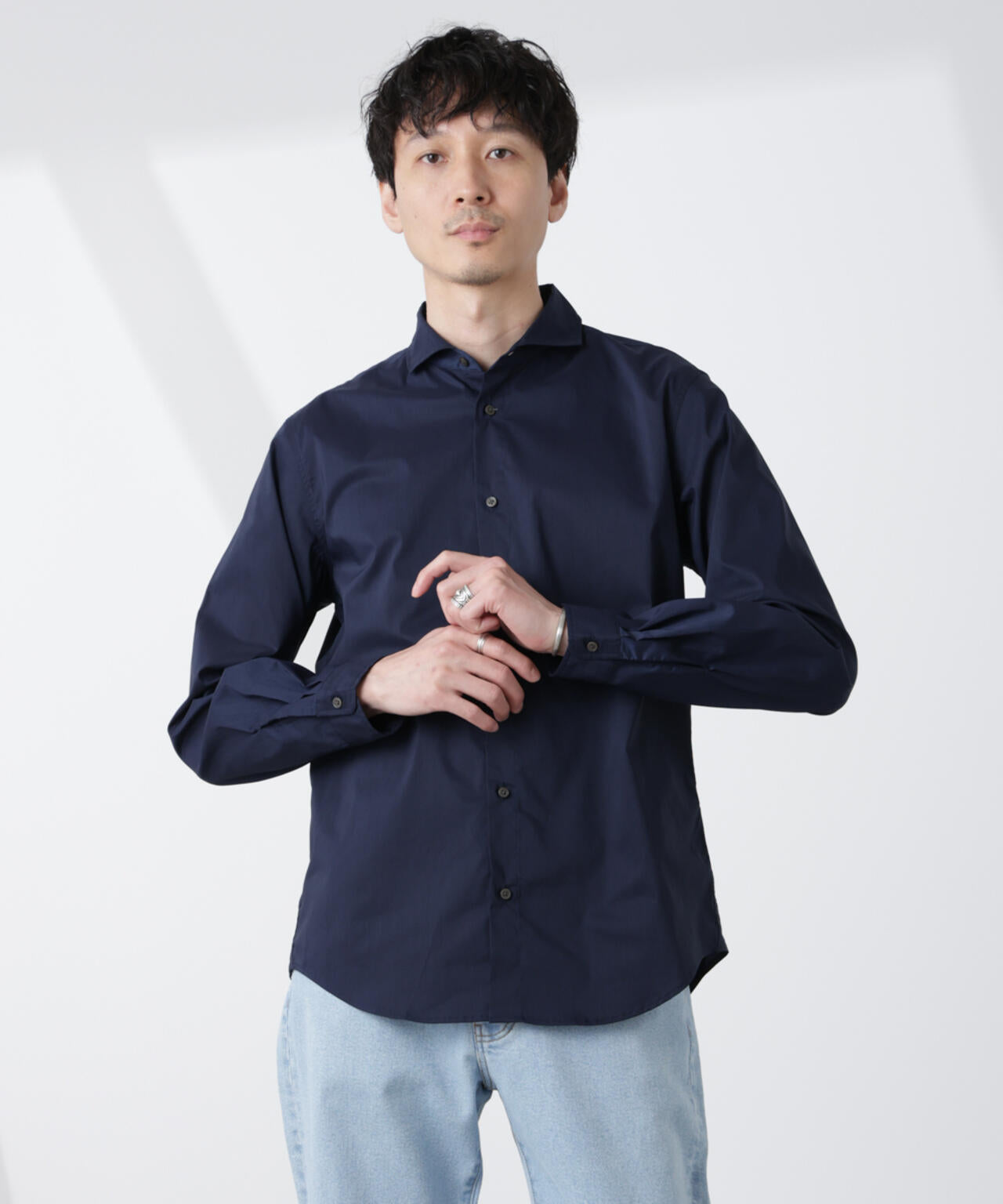 「ICE FLOW LINEN」カッタウェイシャツ 長袖 6685120207