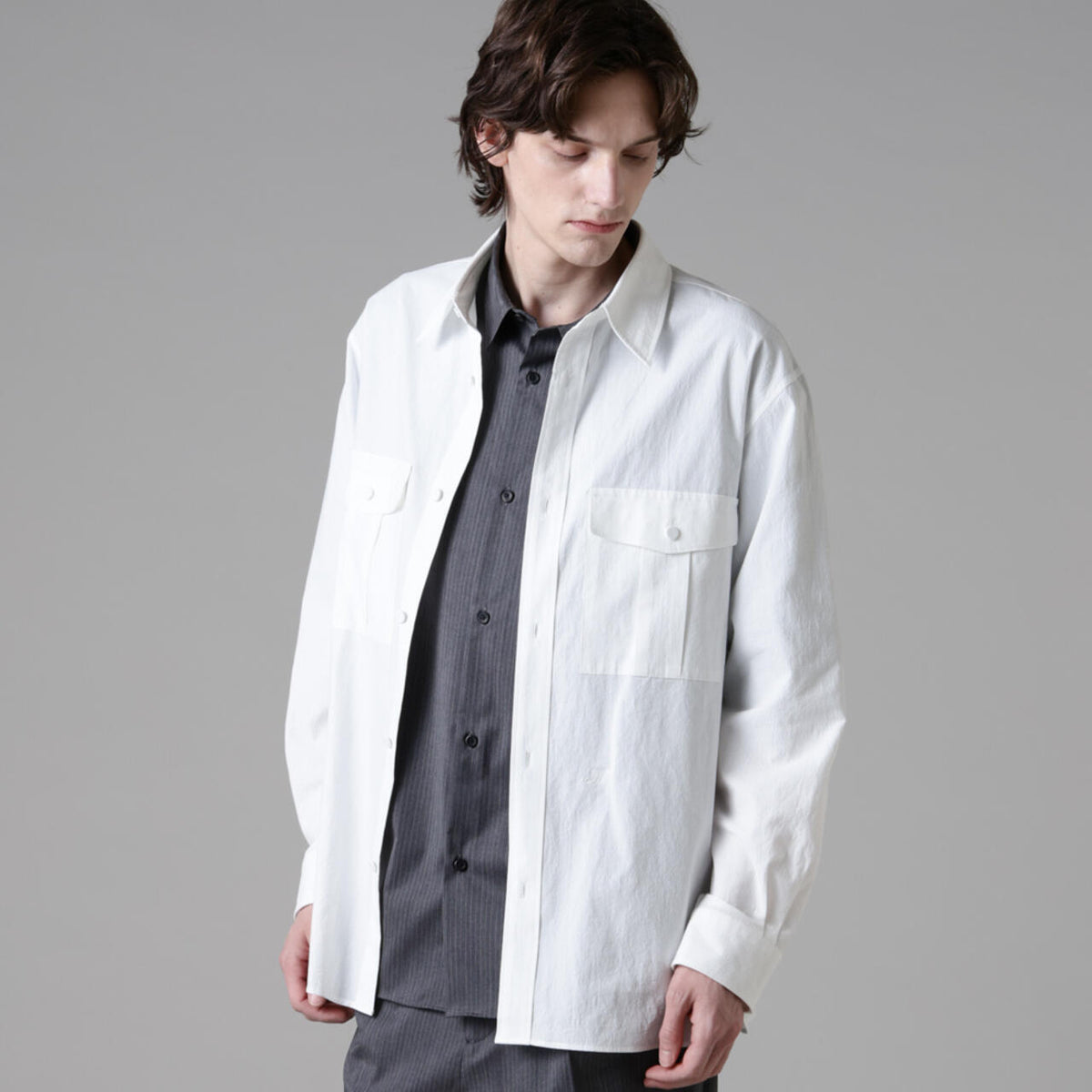 70s サファリ シャツジャケット ツイード ブラウン 170 M a23 70's Lee S/S Safari Jacket / サファリジャケット 半袖シャツ