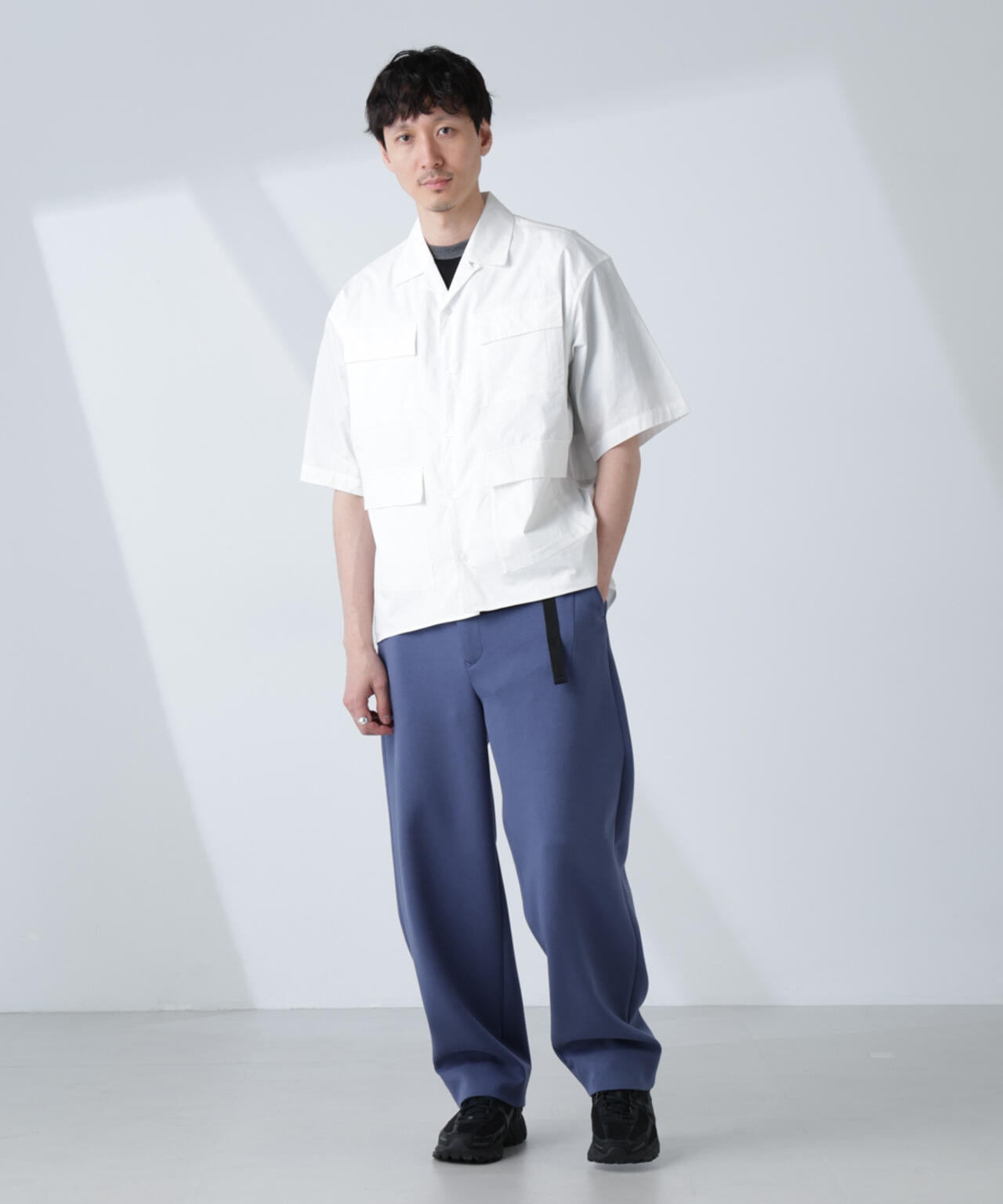 NJ/CLUB」 ユーティリティ マルチポケット シャツ 半袖