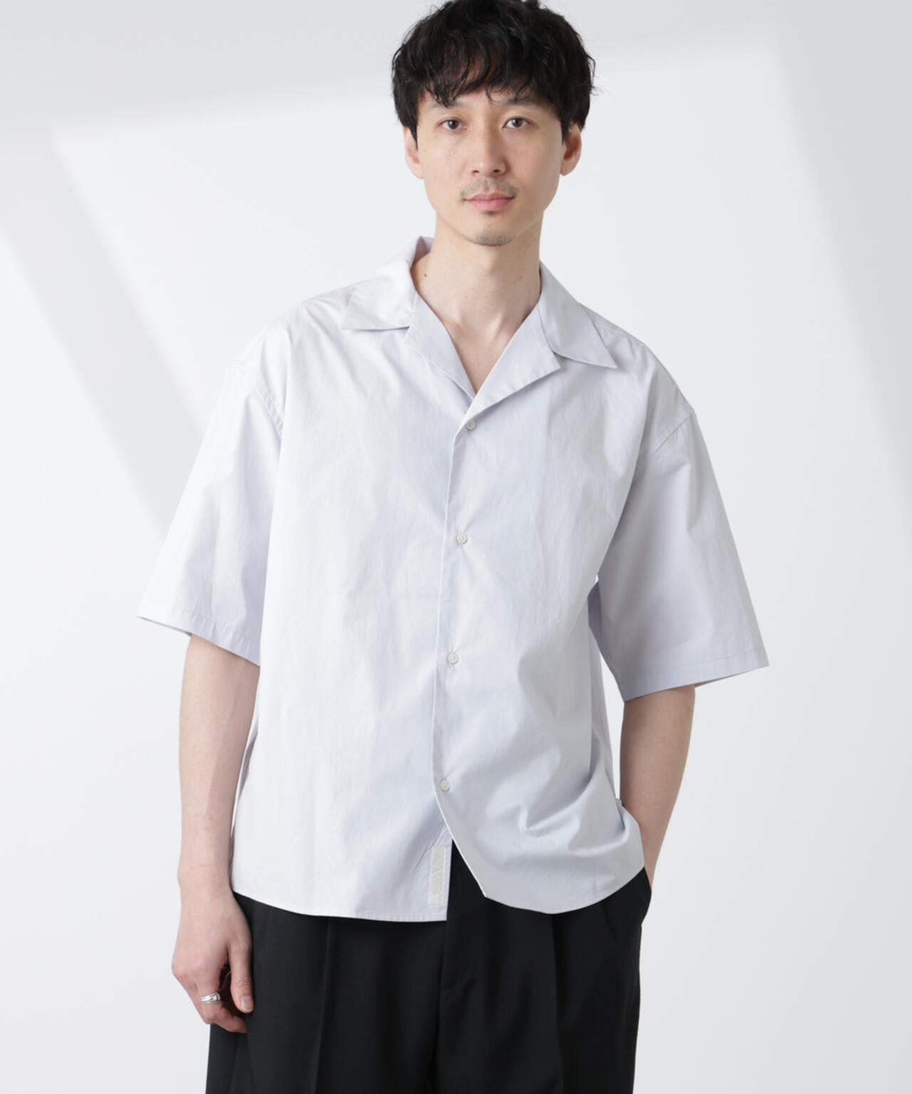 「大人のワイドシャツ」オープンカラー 半袖 6685121224