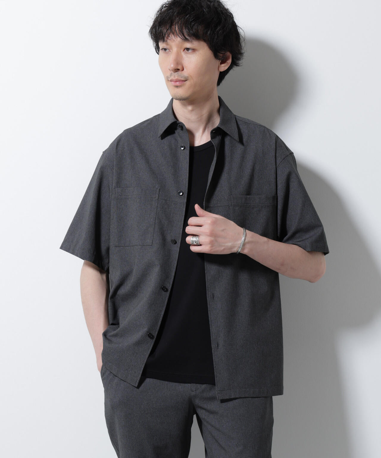 DotAir(R)ミニホールストレッチシャツ半袖/吸水速乾(セットアップ可) 6685121229