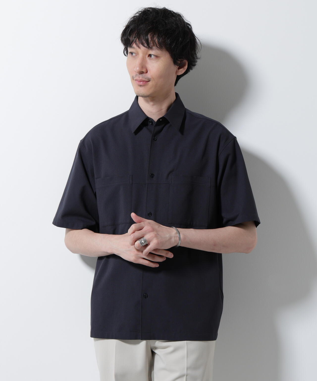 DotAir(R)ミニホールストレッチシャツ半袖/吸水速乾(セットアップ可) 6685121229