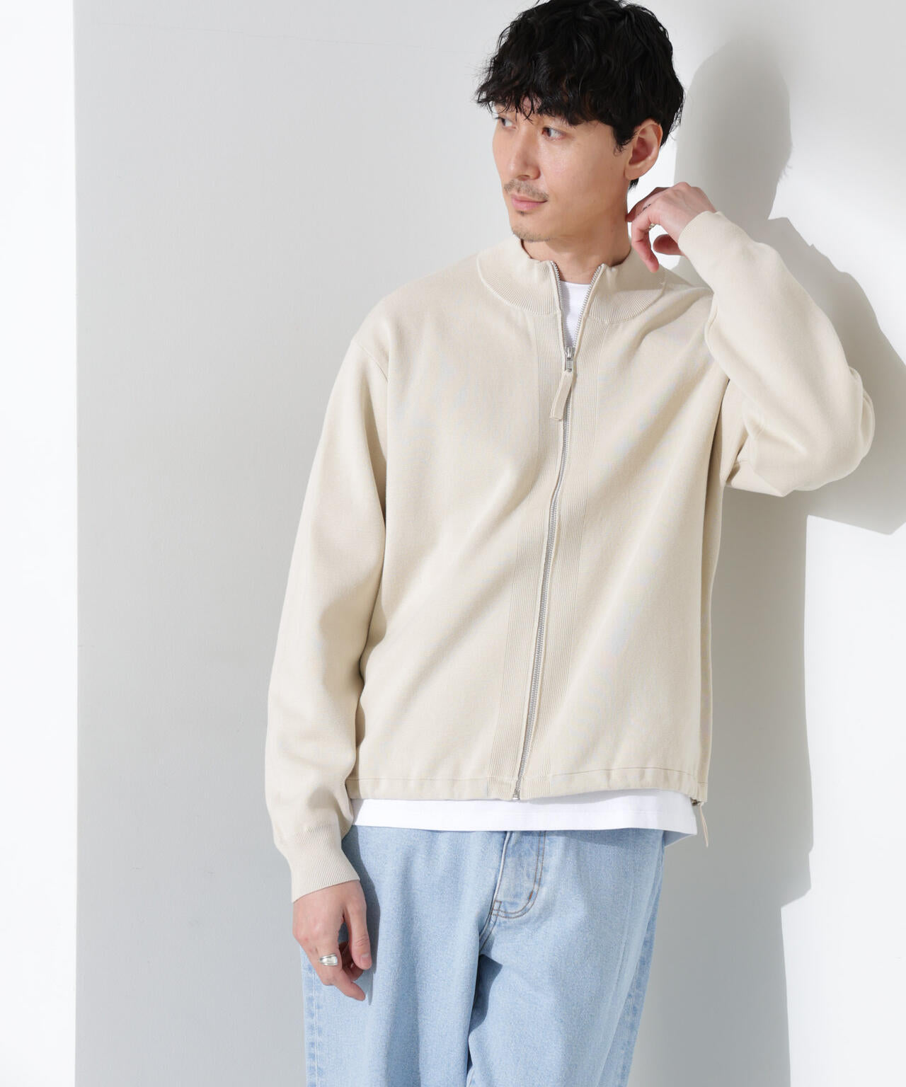 TATRAS/別注GHIBLI 異素材コンビフーデッドブルゾン ナノユニバース TATRAS/別注GHIBLI 異素材コンビフーデッドブルゾン ナノユニバース