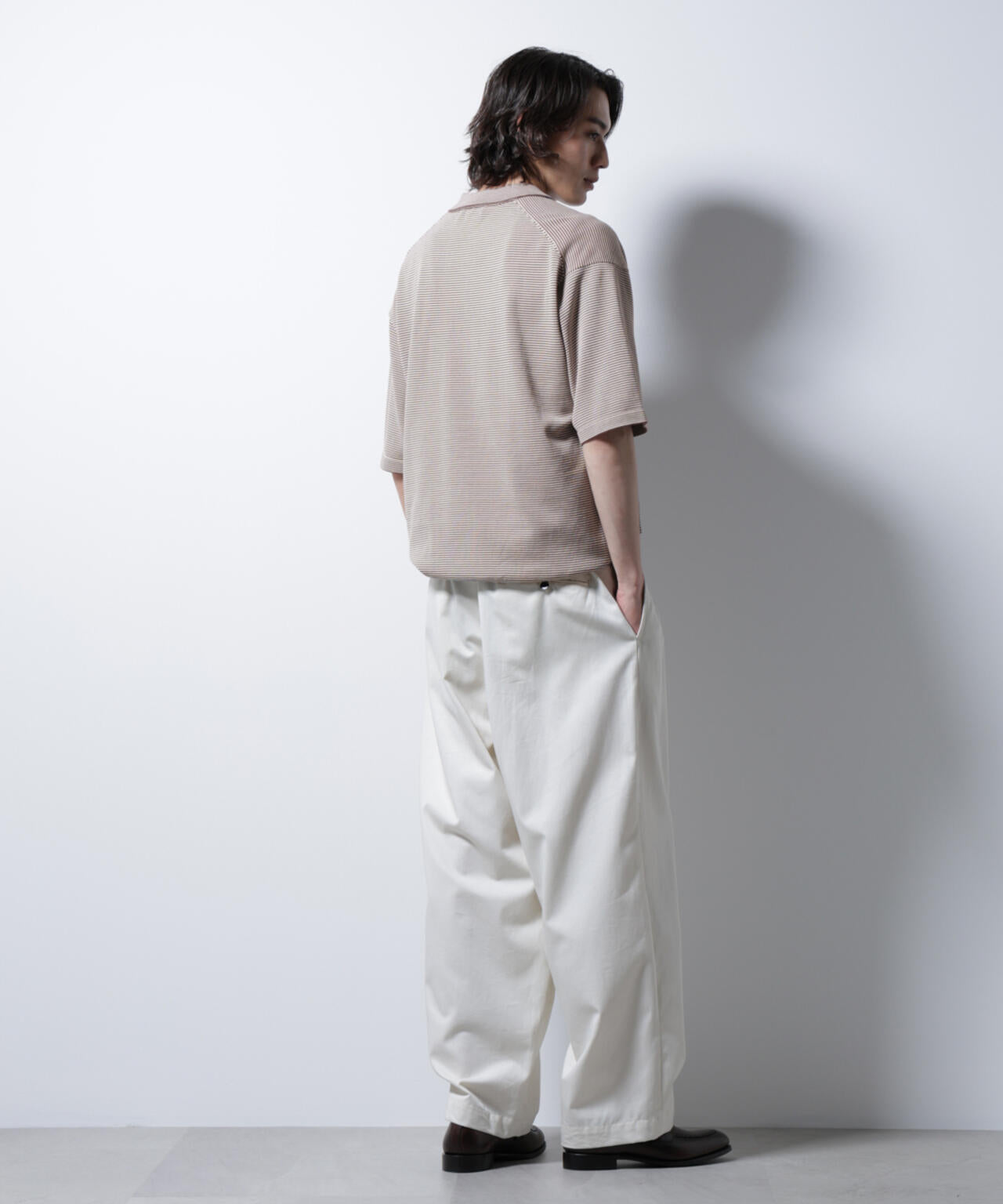 Herno ニットポロ チャコール 48 キレイめ SALE】HERNO（ヘルノ）RESORTリゾート ローゲージウールスタンド