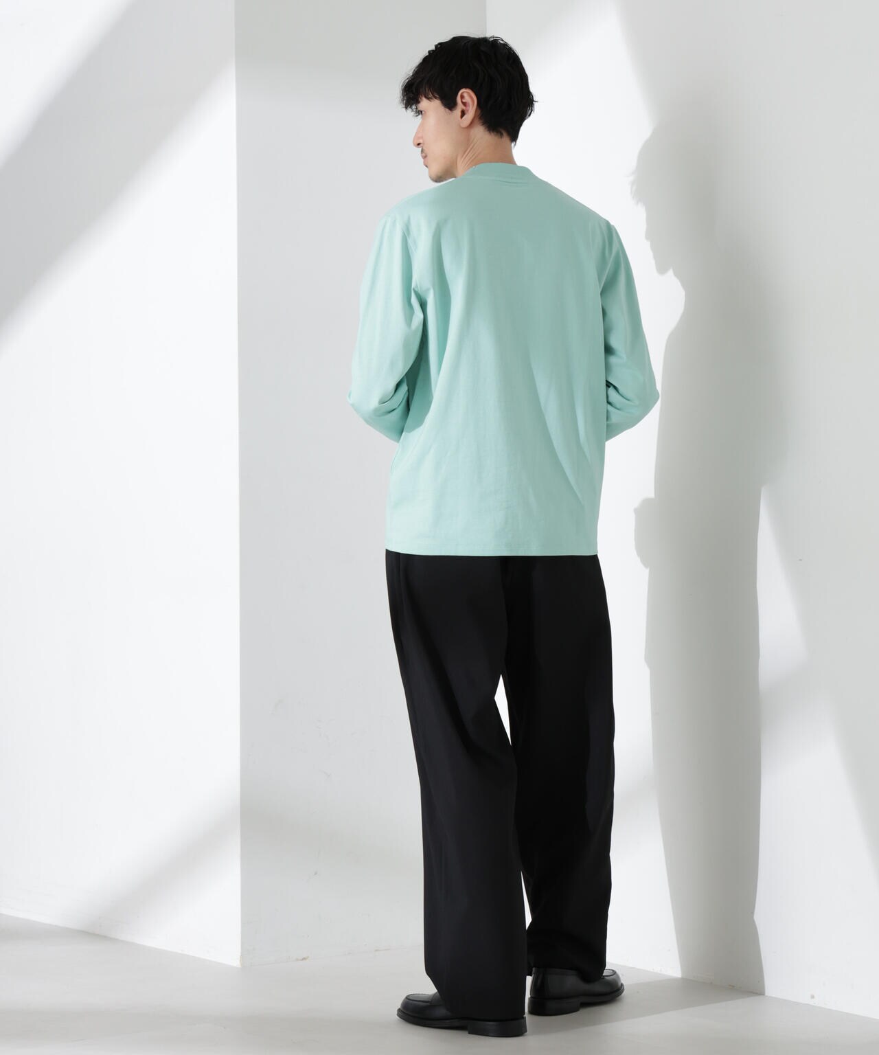 シルケットクルーネック長袖Ｔシャツ シルケットスムース クルーネックTシャツ