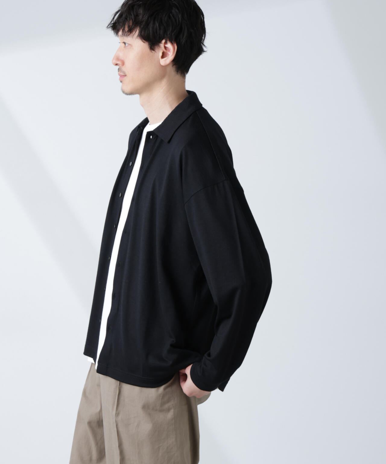 「ALL-DAYS COMFORT 100％ WOOL」 シャツカーディガン ALL-DAYS COMFORT 100% WOOL」 シャツ カーディガン