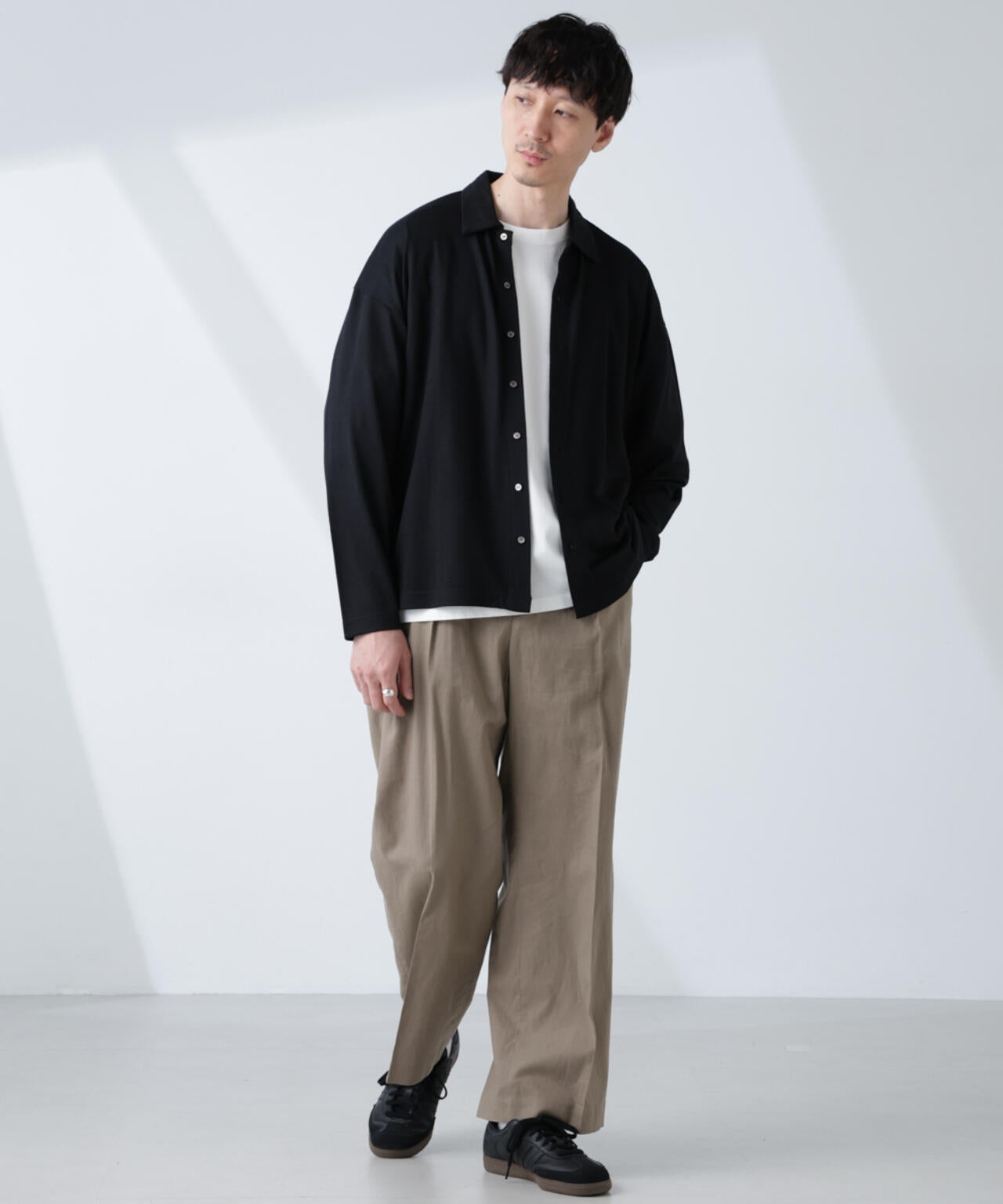 「ALL-DAYS COMFORT 100％ WOOL」 シャツカーディガン ALL-DAYS COMFORT 100% WOOL」 シャツ カーディガン