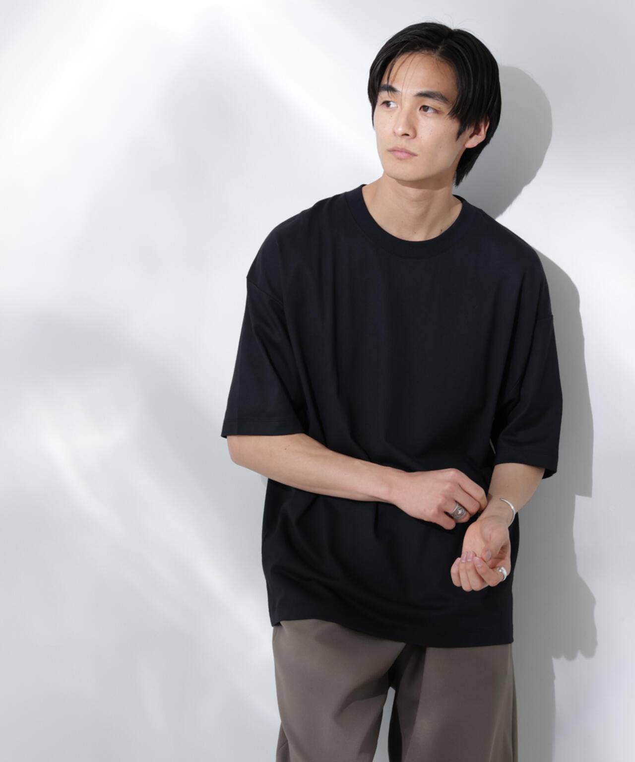 Anti Soaked(R)  汗染み防止 クルーネック ビッグシルエットTシャツ 6685124203