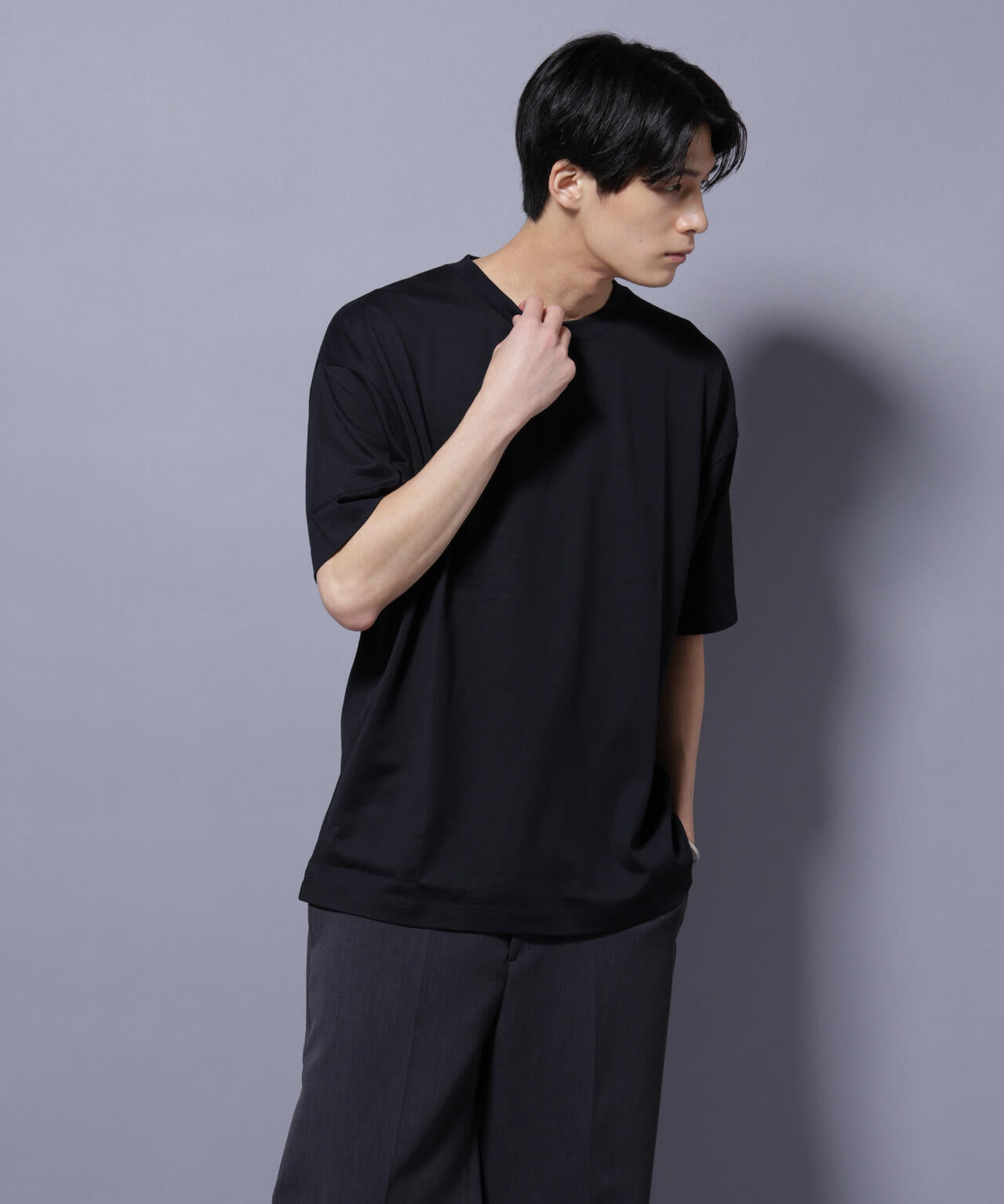 Anti Soaked(R)  汗染み防止 クルーネック ビッグシルエットTシャツ 6685124203
