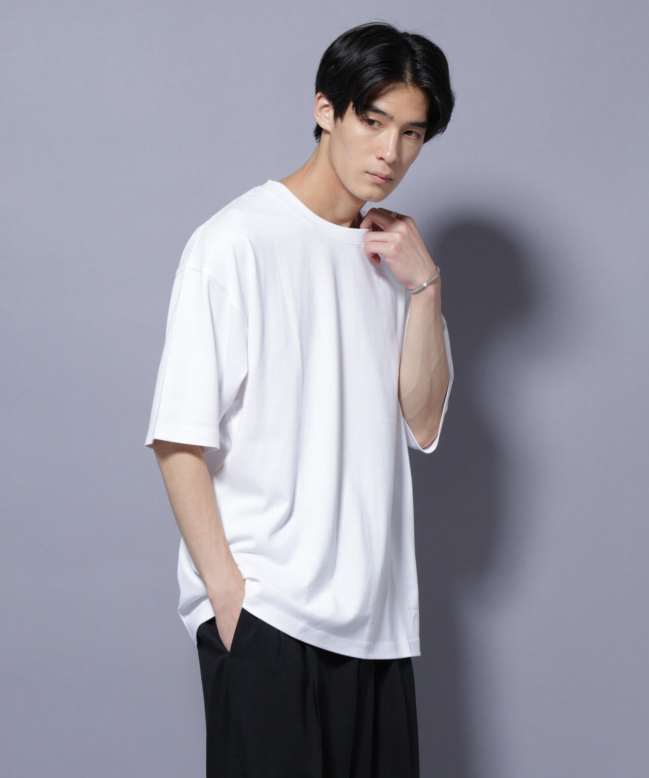 Anti Soaked(R)  汗染み防止 クルーネック ビッグシルエットTシャツ 6685124203