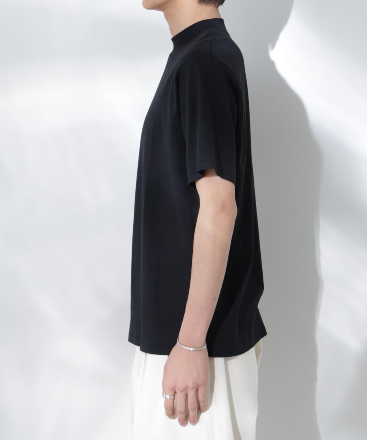 Anti Soaked(R)  汗染み防止 モックネックレギュラーシルエットTシャツ 6685124204