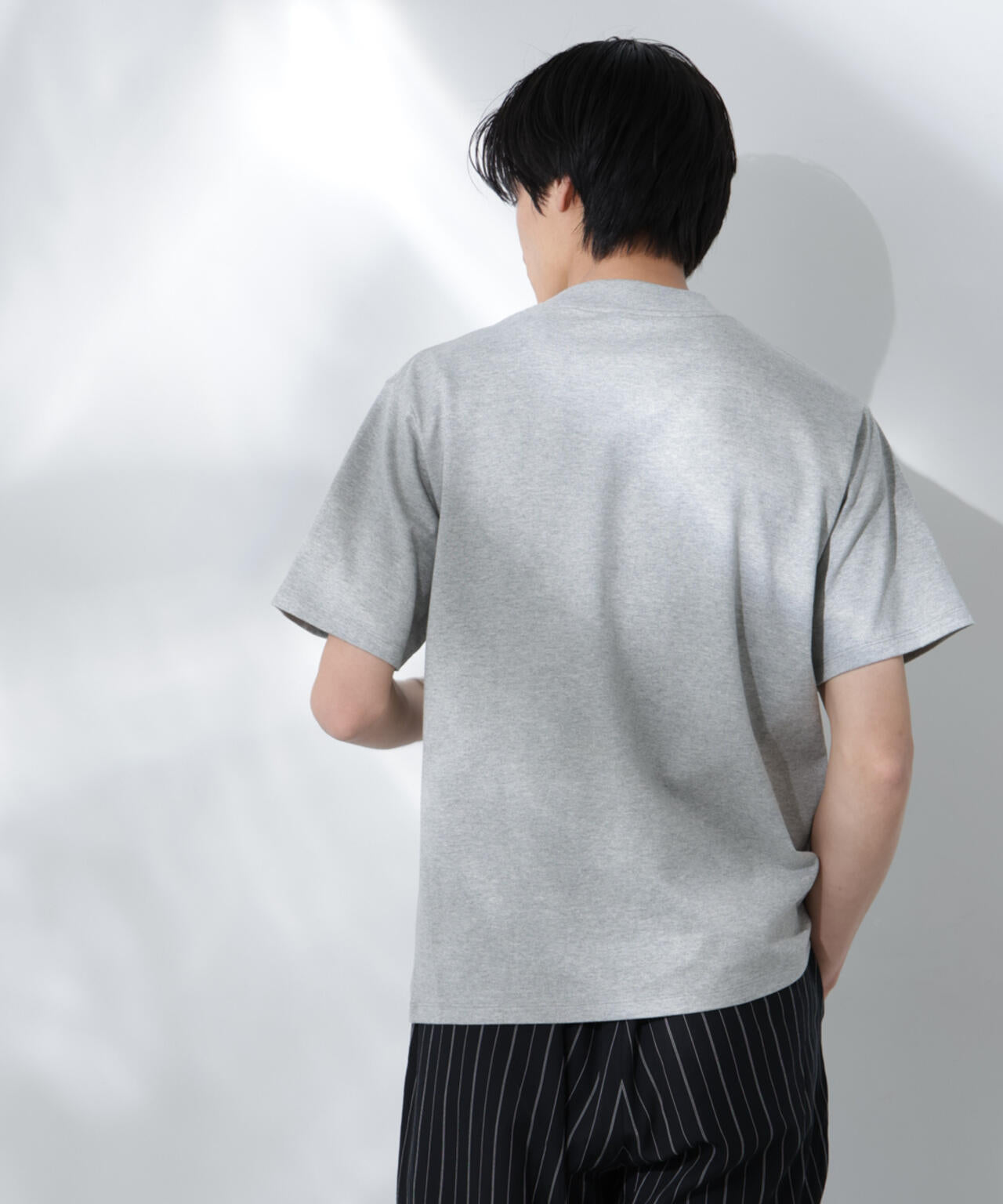 Anti Soaked(R)  汗染み防止 モックネックレギュラーシルエットTシャツ Anti Soaked(R) 汗染み防止 モックネック レギュラーシルエット