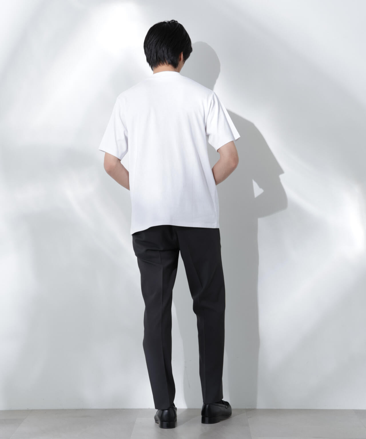 Anti Soaked(R)  汗染み防止 モックネックレギュラーシルエットTシャツ 6685124204