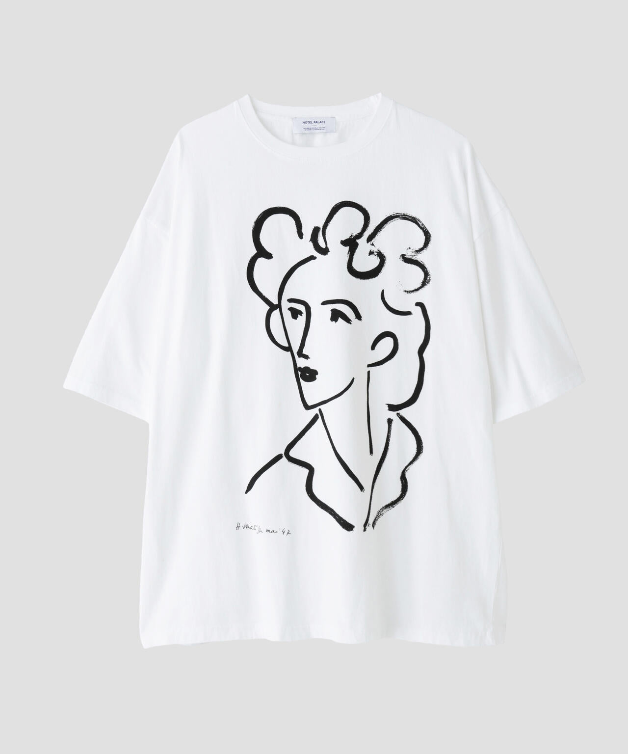 「HOTEL PALACE」オテルパラス アンリマティス アートグラフィックTシャツB HOTEL PALACE(オテルパラス)」スイーツ プリント オープンカラー