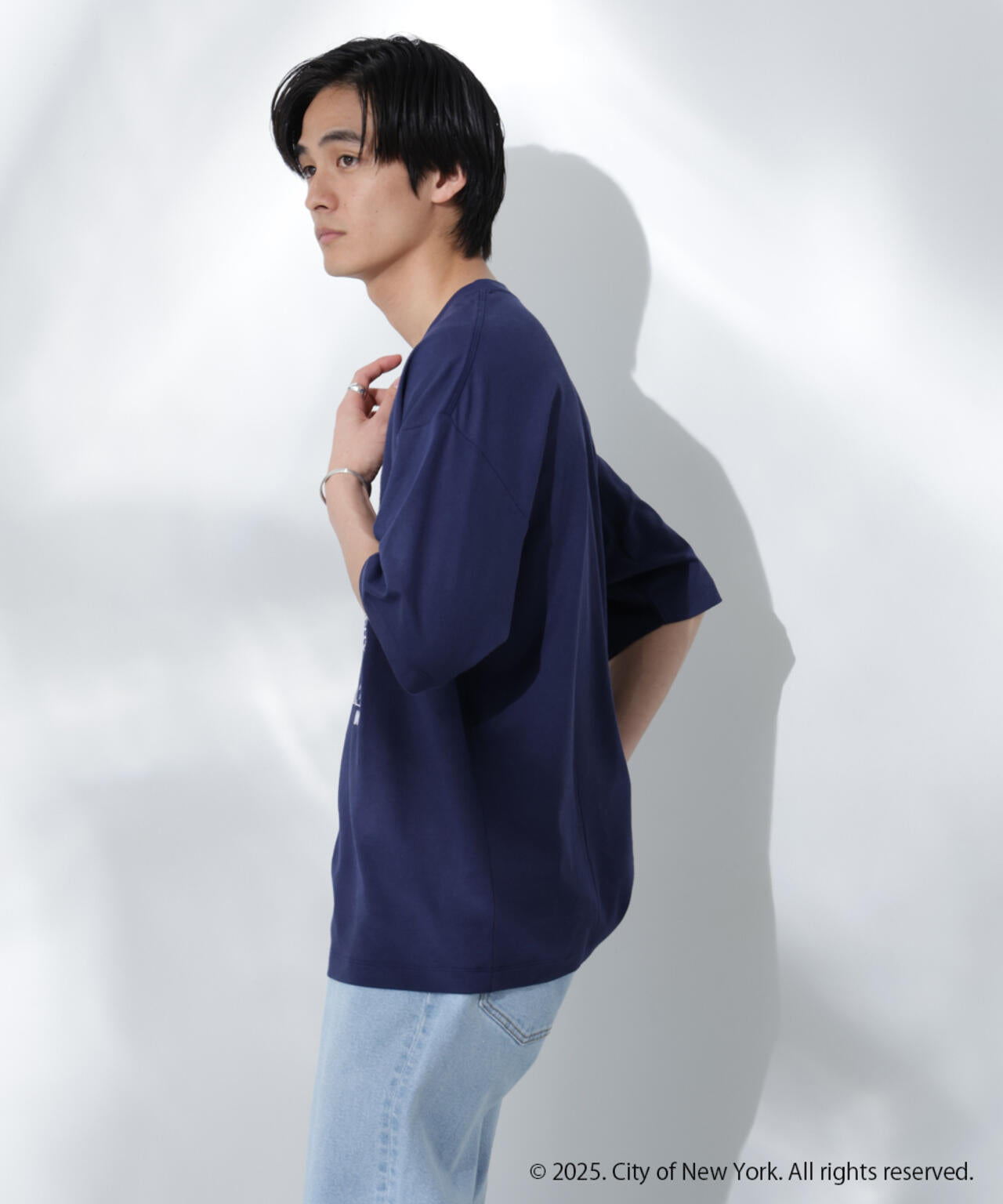 Anti Soaked(R)×NYC スクエア刺繍 汗染み防止Tシャツ Anti Soaked(R)×NYC スクエア刺繍 汗染み防止Tシャツ | NANO