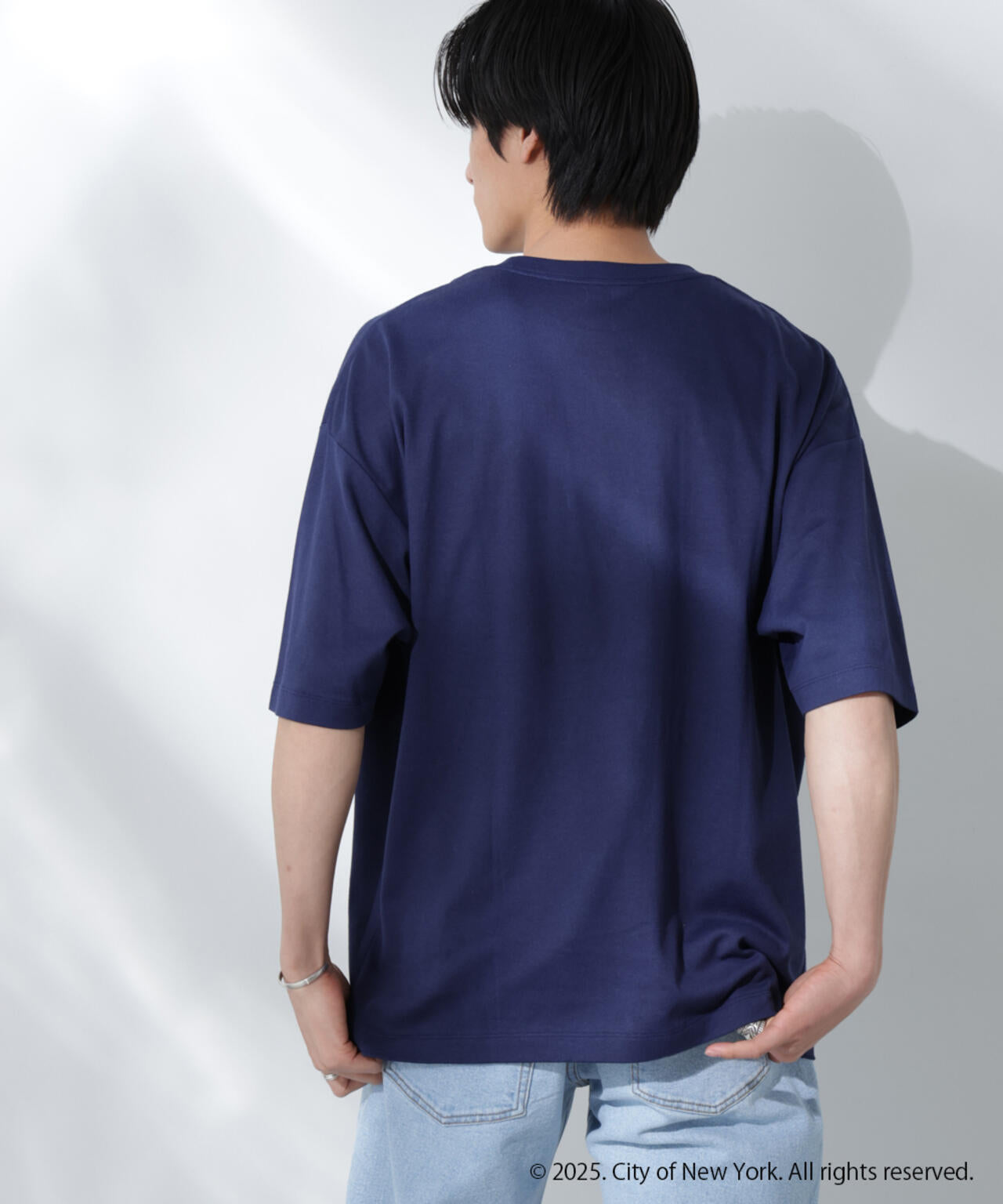 Anti Soaked(R) × NYC スクエア刺繍 汗染み防止 Tシャツ
