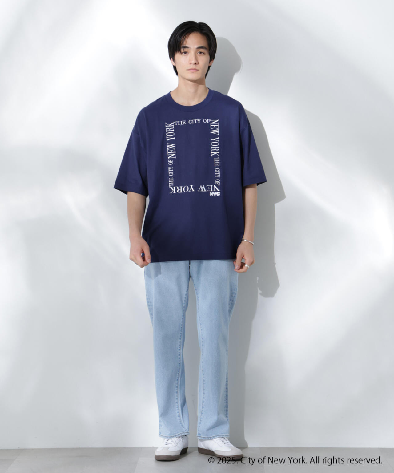 Anti Soaked(R) × NYC スクエア刺繍 汗染み防止 Tシャツ