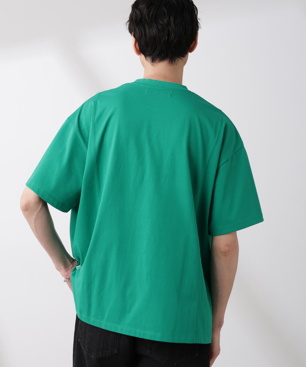 NJ/CLUB」 ENRICH プリント 切り替え Tシャツ