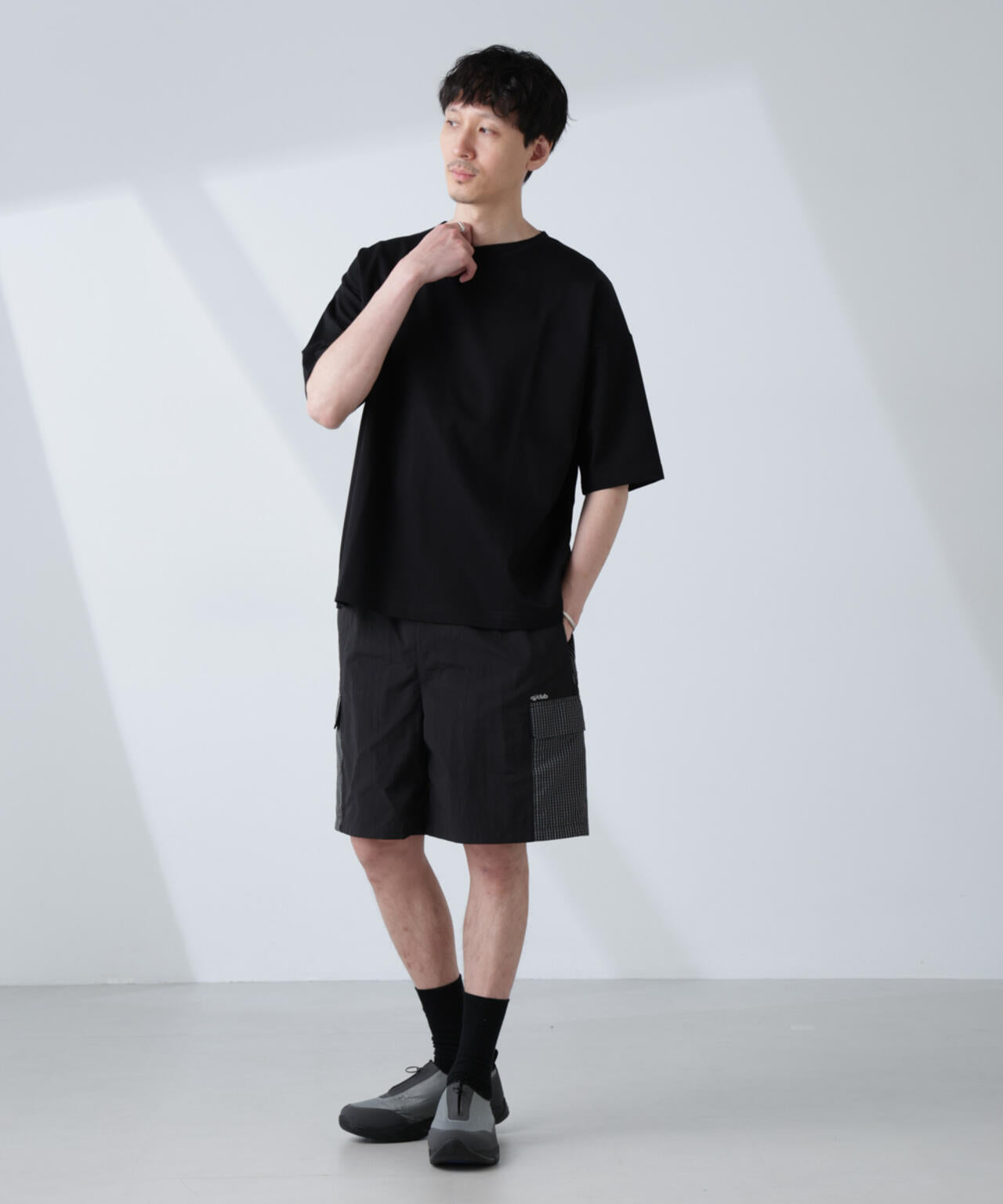 NJ/CLUB」モクロディ ボートネック ビッグTシャツ