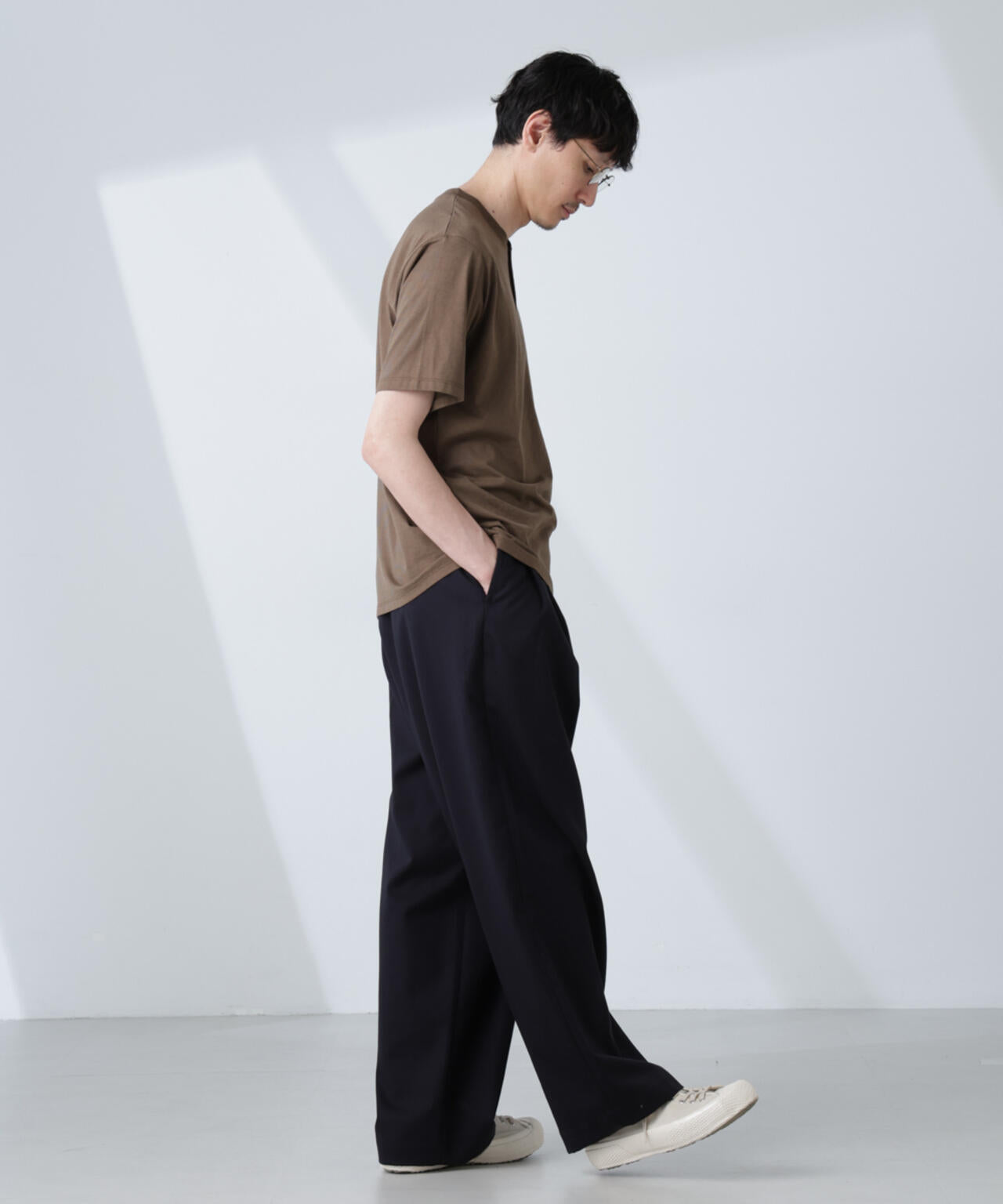 ソラーロライトストレッチヘンリーネックTシャツ（セットアップ可） 6685124237