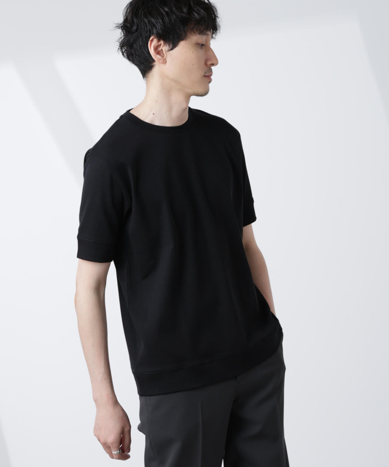 「FORMAL JERSEY」クルーネックカットソー長袖 NANO universe｜「FORMAL JERSEY」クルーネックカットソー長袖