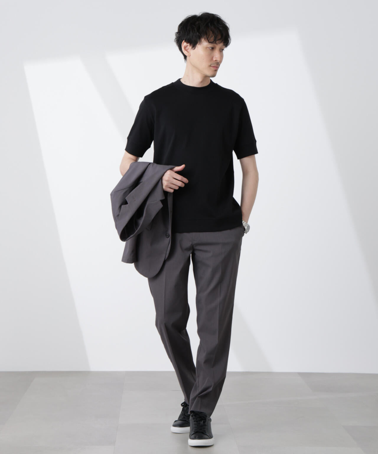 FORMAL JERSEY] モックネック カットソー 半袖