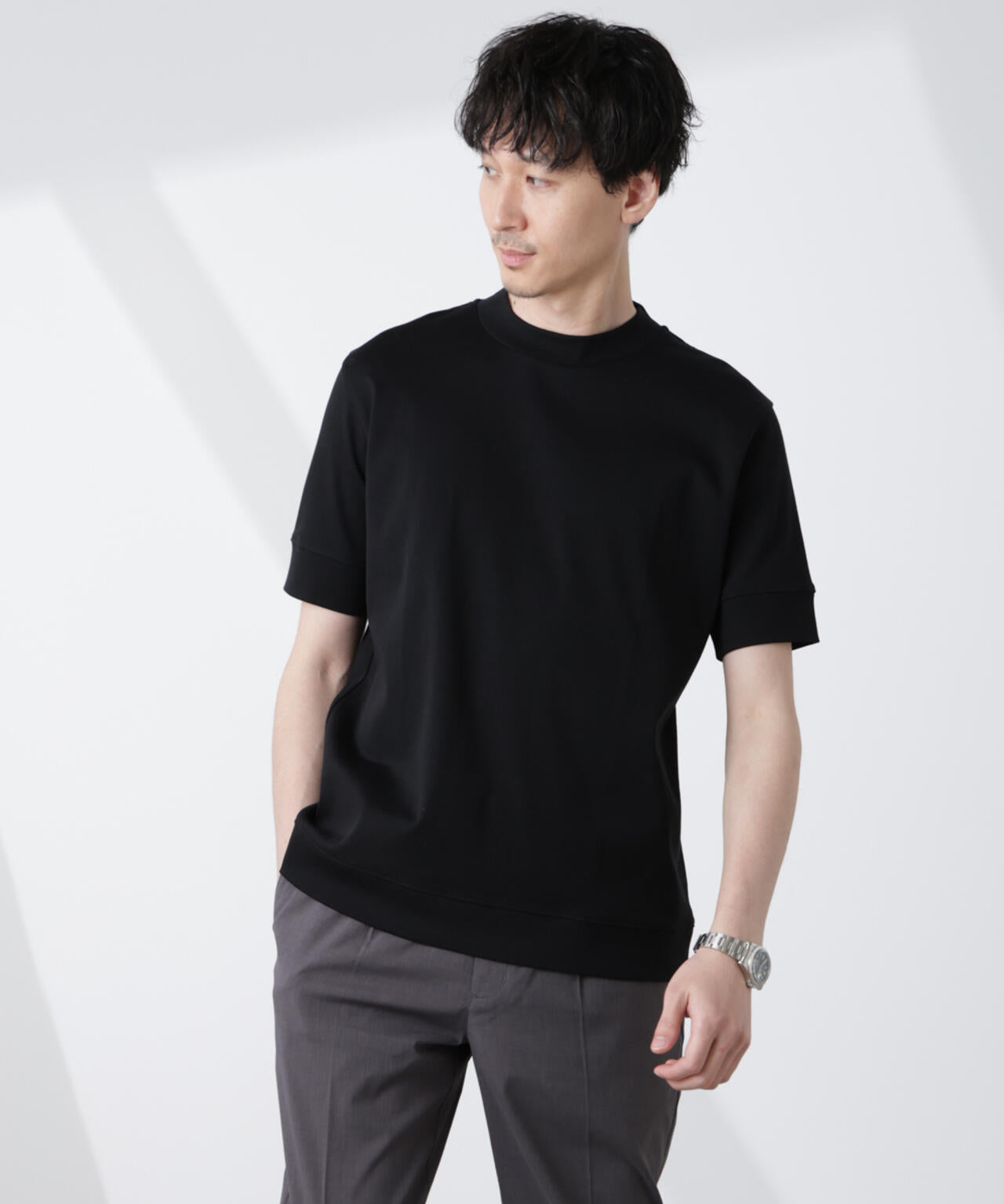 BRIEFING 黒 長袖モックネック サイズL美品光沢のある生地ストレッチあり ウォームストレッチポンチ モックネックシャツ [全4色] – muta