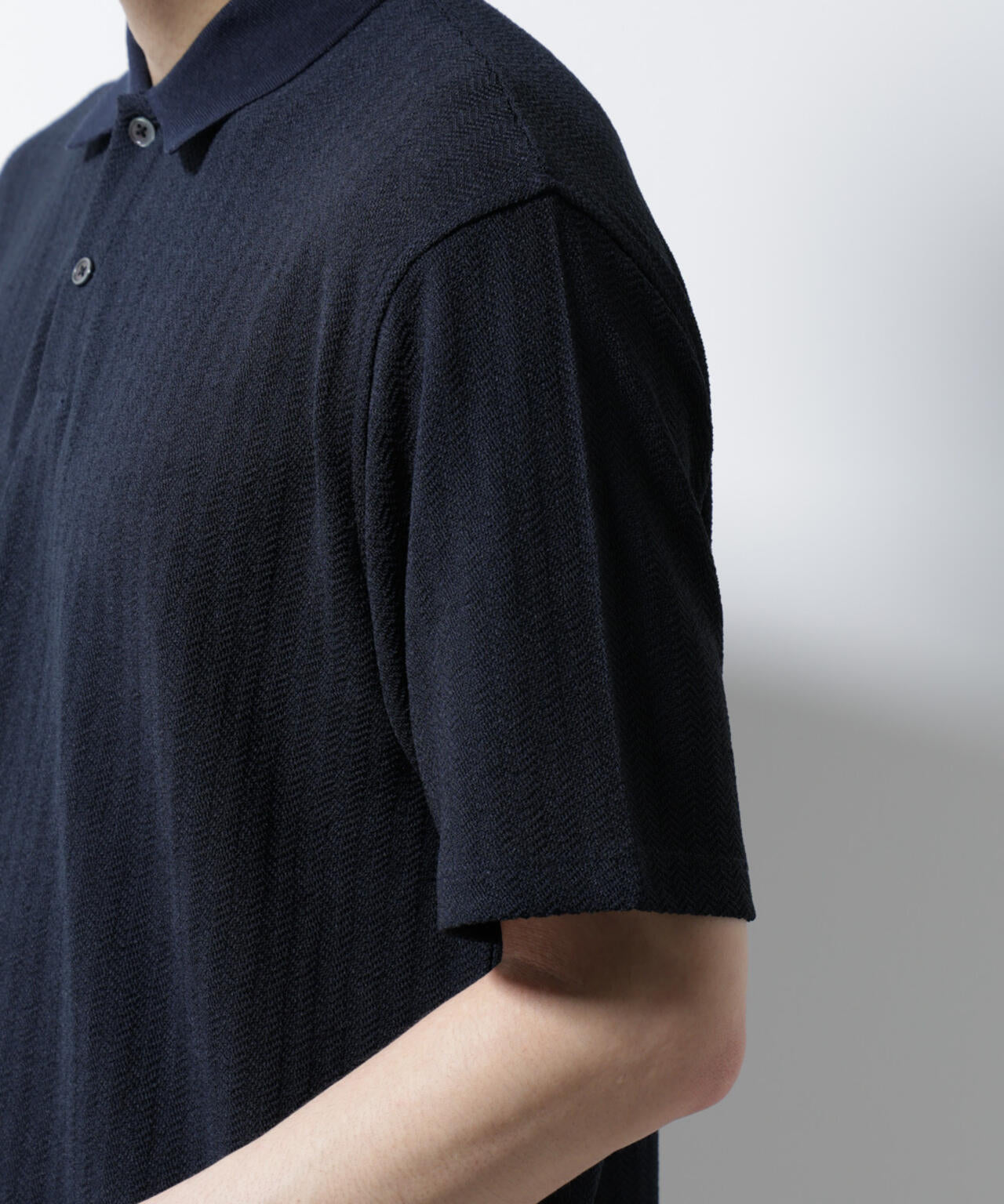 ｢Damerino｣ヘリンボンポロシャツ/防シワ・吸水速乾・UVカット 6685124246