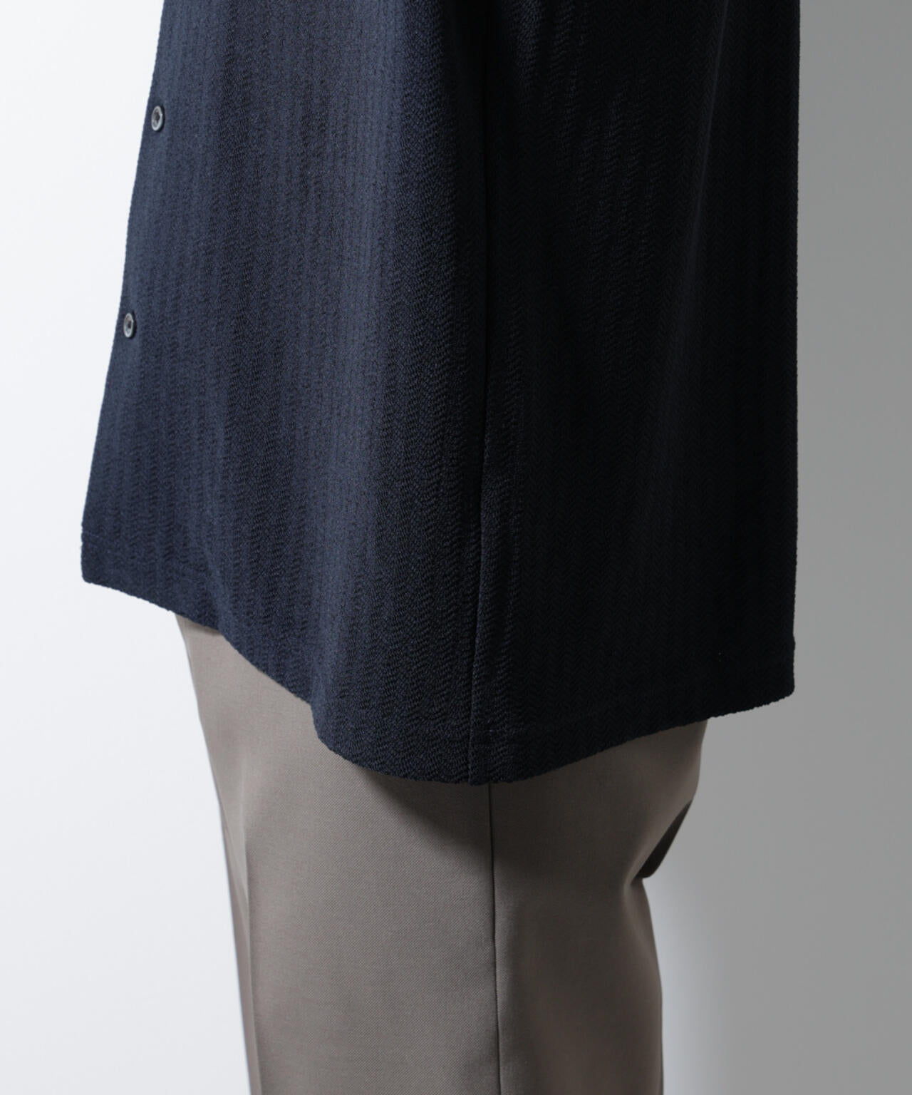 「Damerino」 ヘリンボン オープンカラーシャツ 半袖 6685124247