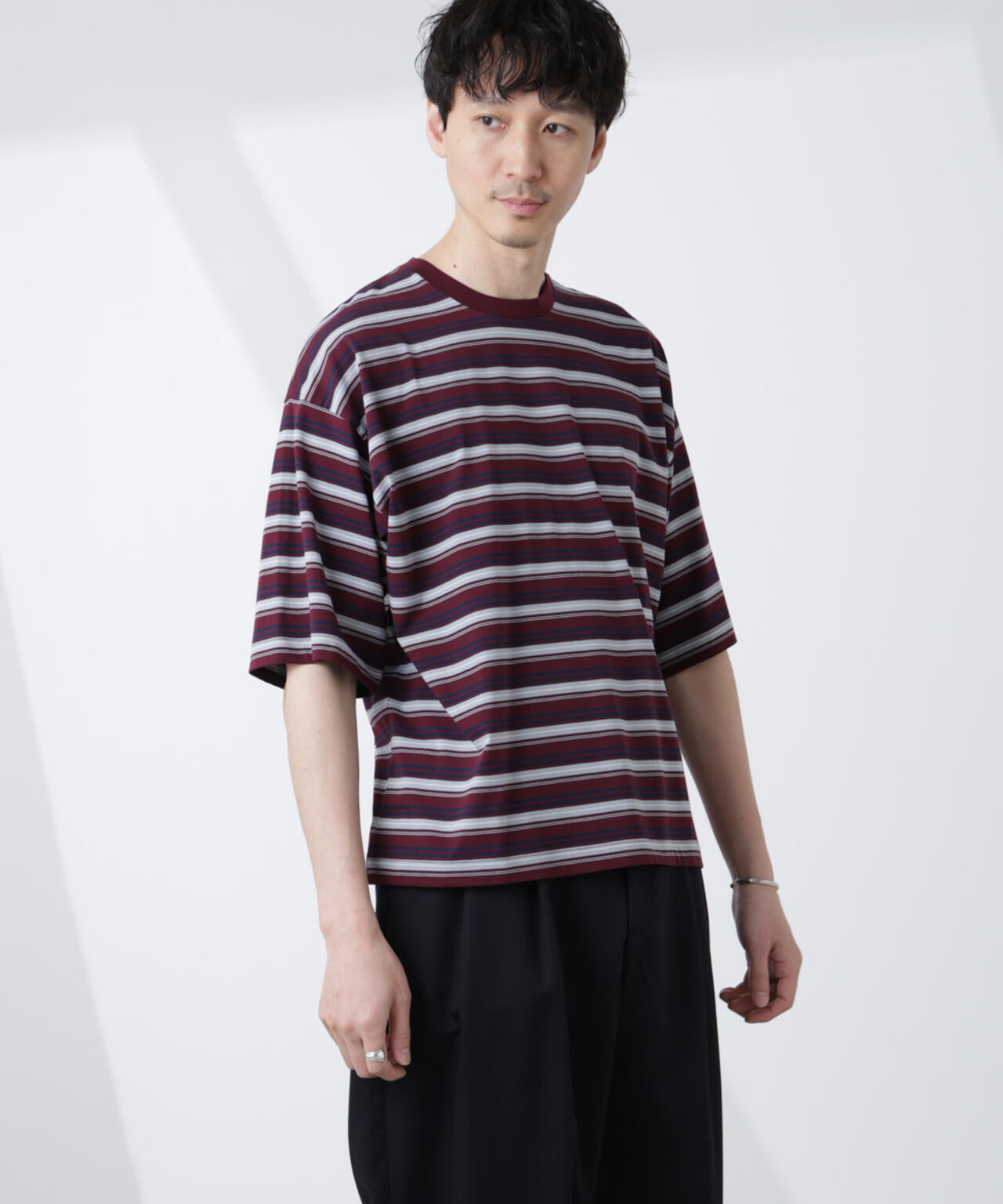 マイクロランダムボーダーTシャツ 6685124248