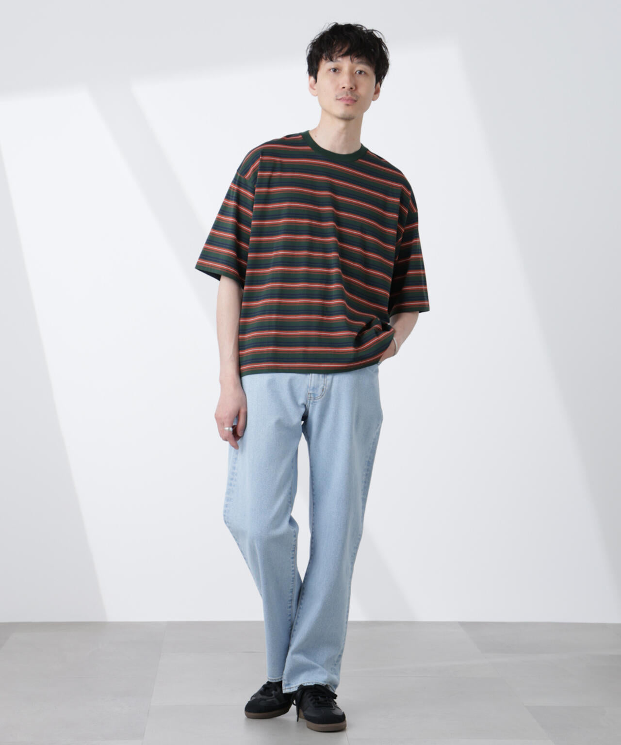 マイクロランダムボーダーTシャツ 6685124248