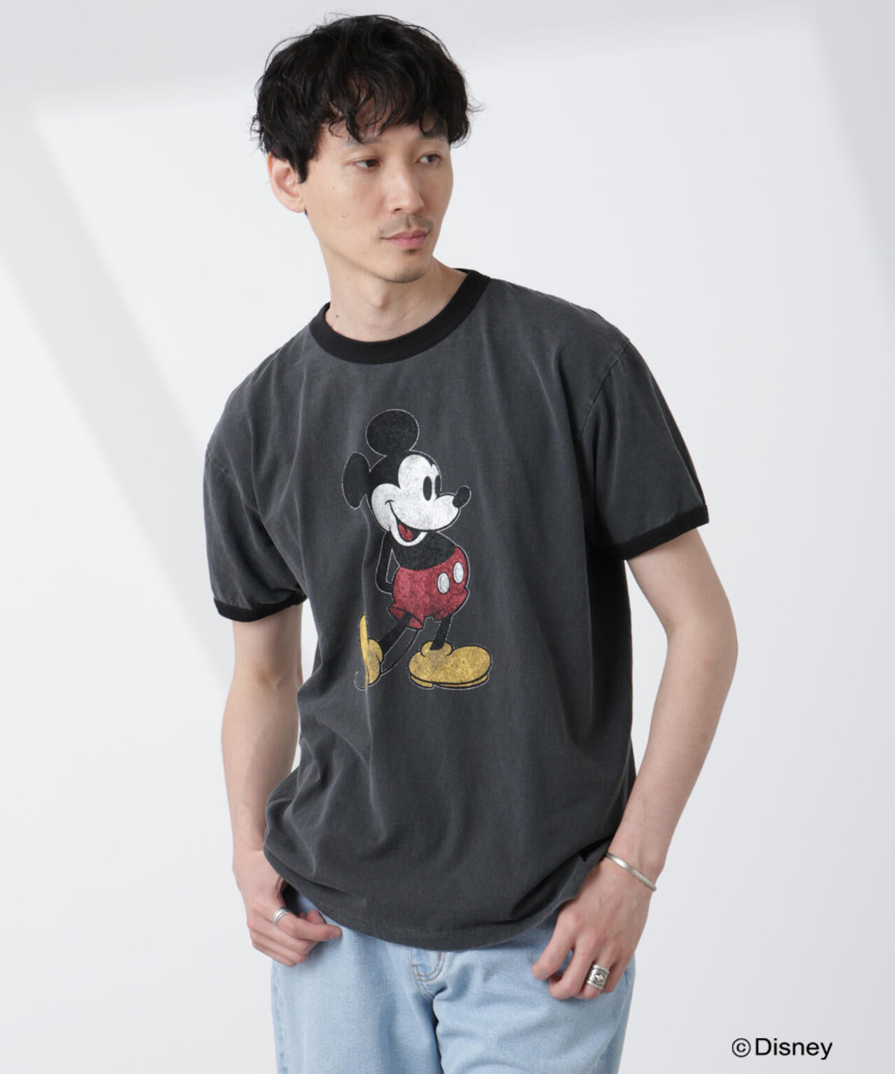「NJ/CLUB」ミッキーマウス / フェードリンガーTシャツ半袖 6685124249