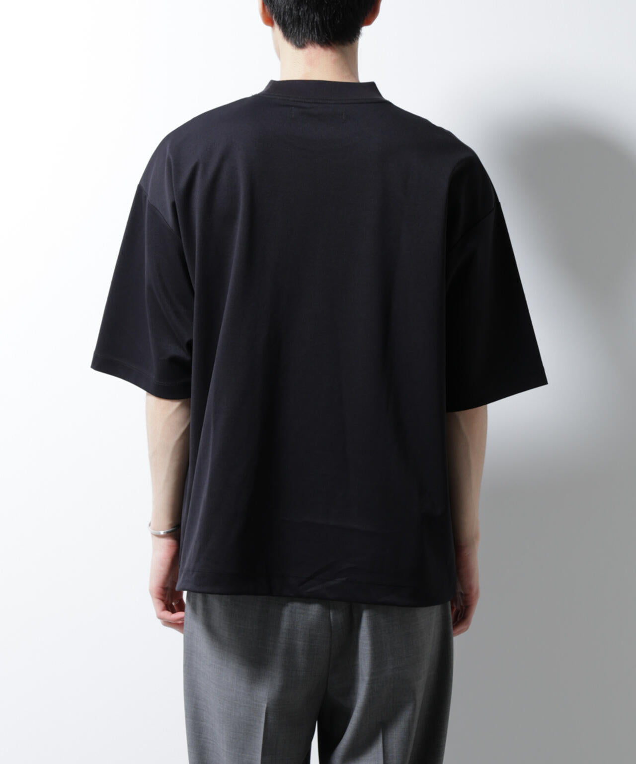 シルケットポンチワイドモックネックTシャツ 6685124254