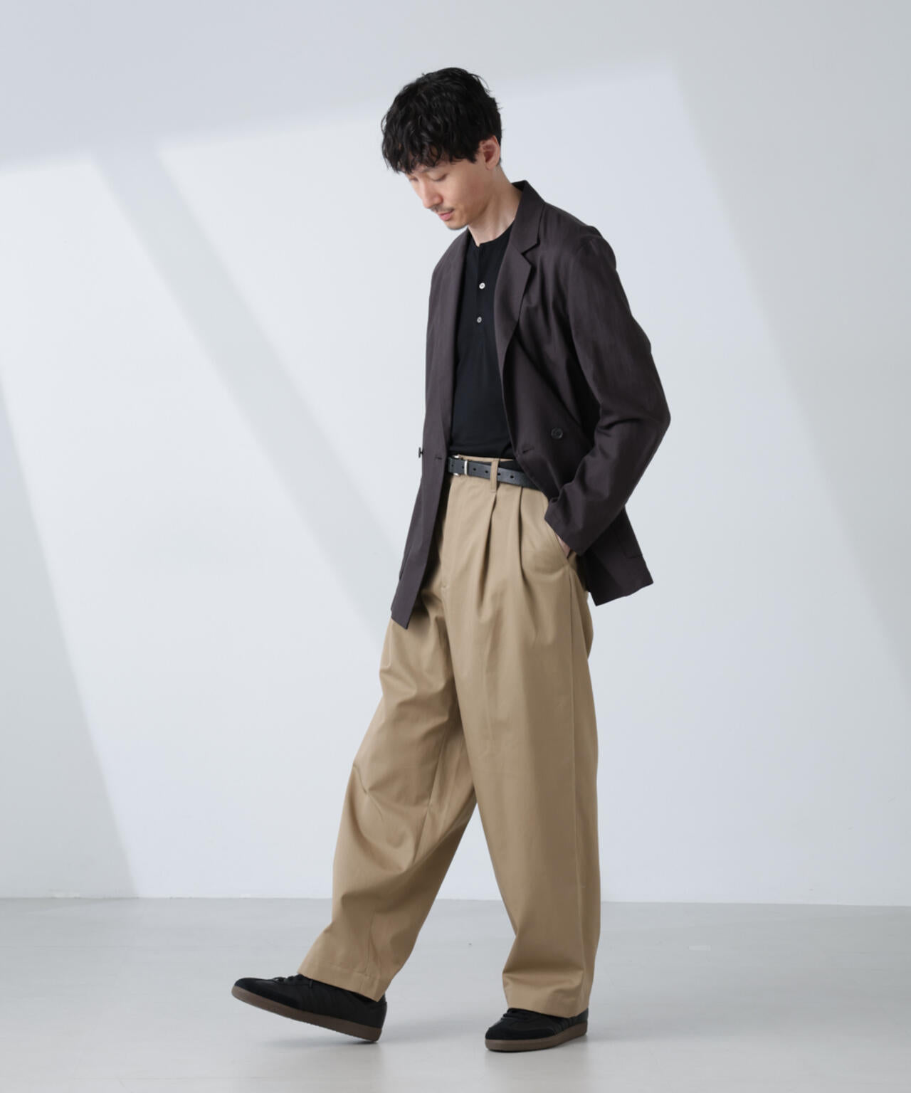 「大人のワイドパンツ」2タックワイドトラウザーズ 6685127232