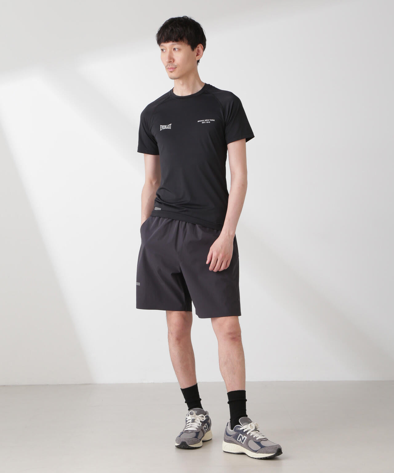 LANTHY ショートジョン ブラックエディション EVERLAST｣ テクニカル ナイロン ショーツ