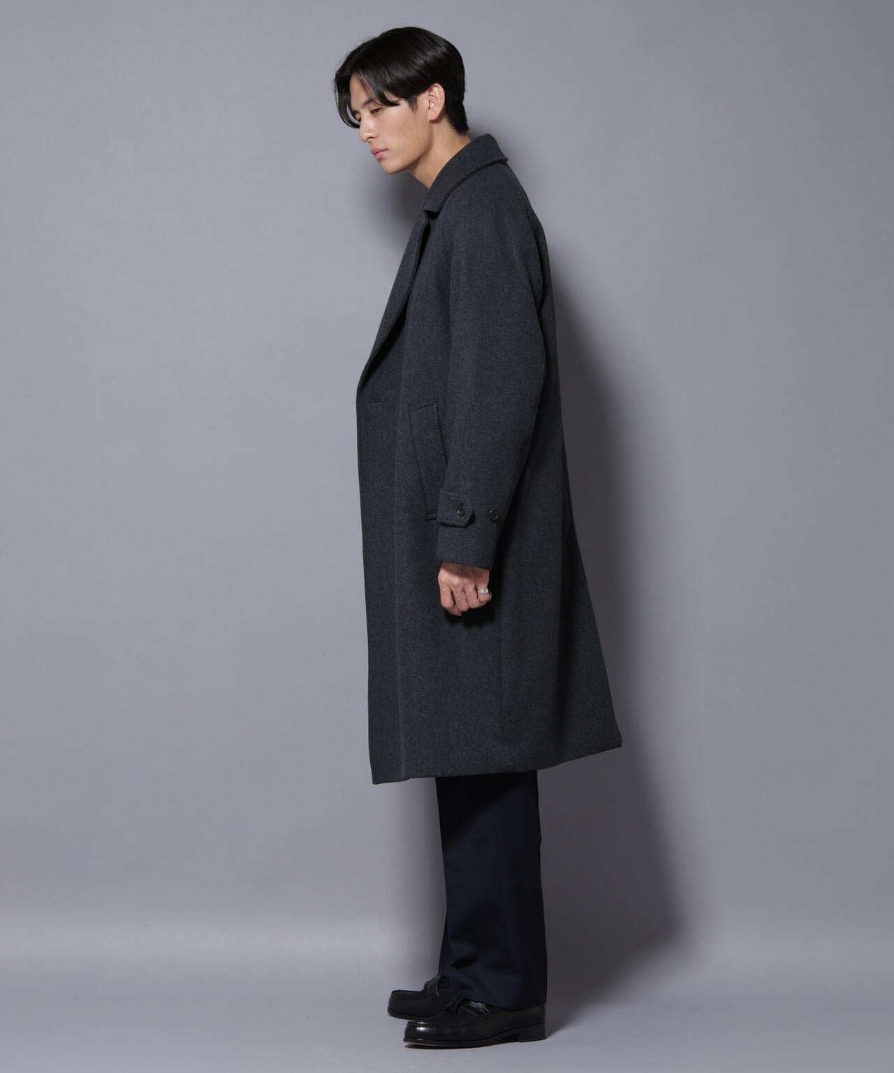 ウールカシミヤメルトンダブルコート 6685211204
