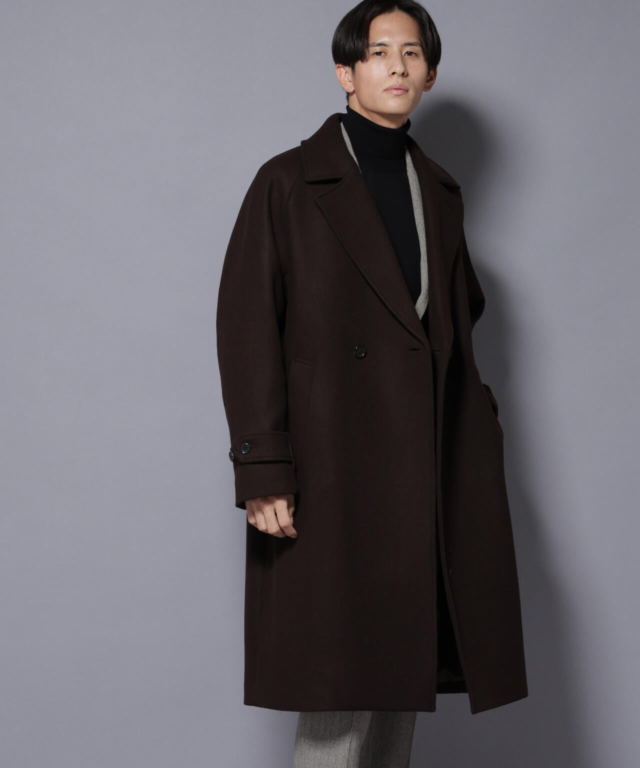ウールカシミヤメルトンダブルコート