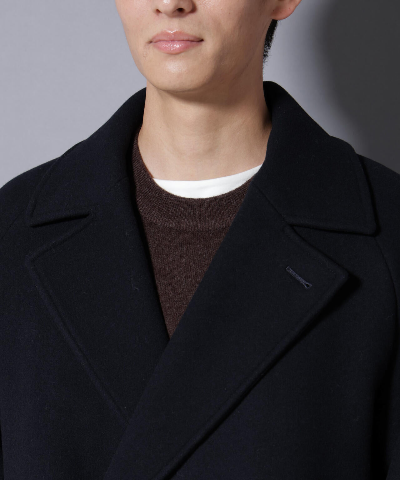 ウールカシミヤメルトンダブルコート 6685211204