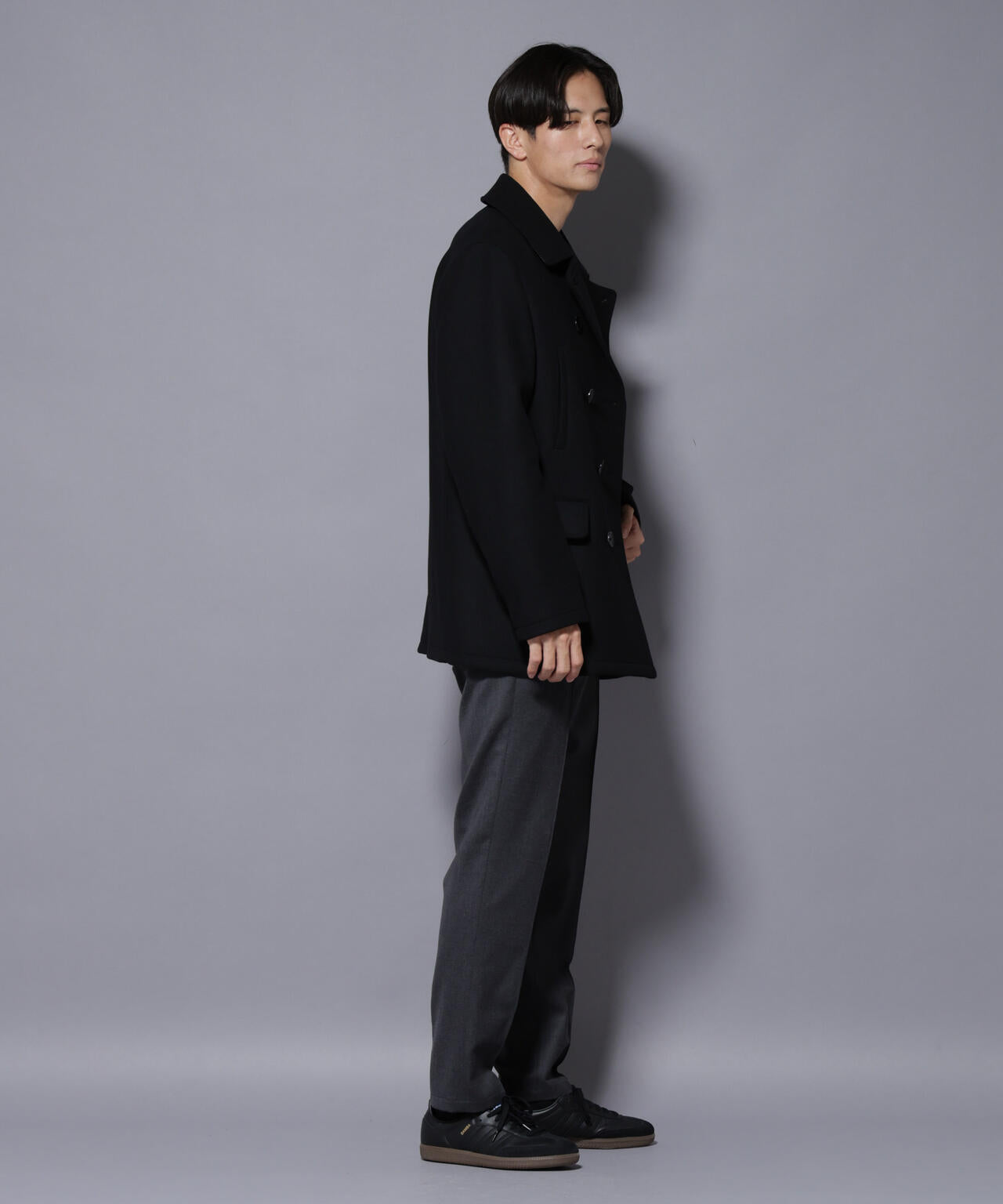 ウールカシミヤメルトンPコート