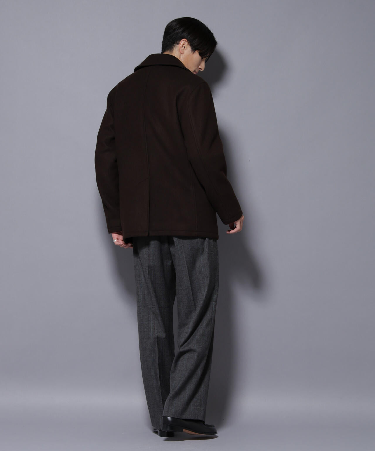 美品MUJI Labo ウールカシミヤメルトンPコート L ネイビー MUJI Labo(ムジラボ) 【婦人】ウールカシミヤメルトンPコート/サイズM