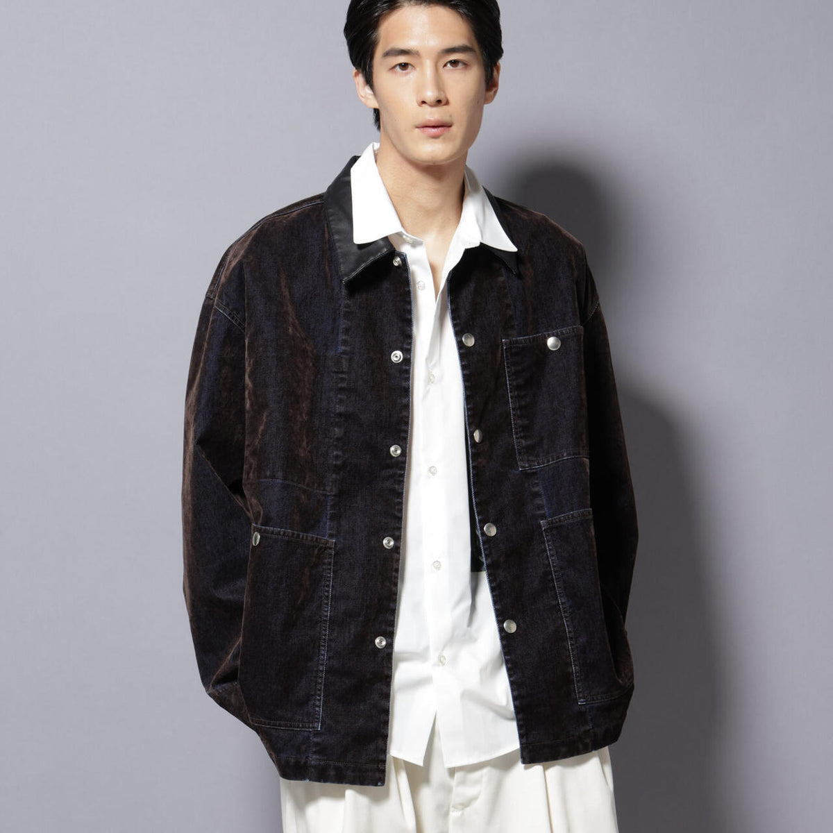JOURNAL STANDARD フロッキー デニムジャケット 美品 フロッキーデニム オーバージャケット