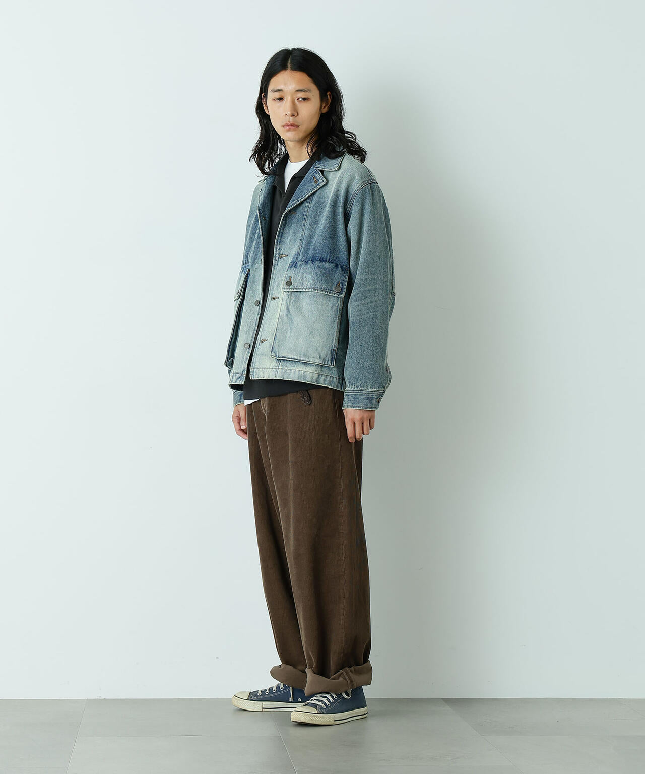 HOTEL PALACE｣ フェードデニムカバーオールジャケット